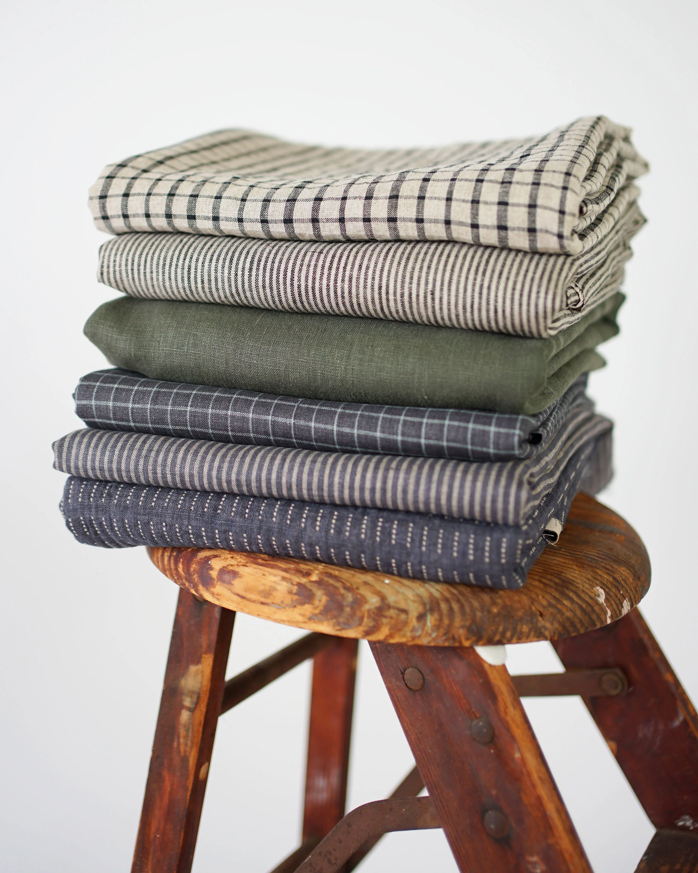 Natural Railroad Stripe Linen - Image 4