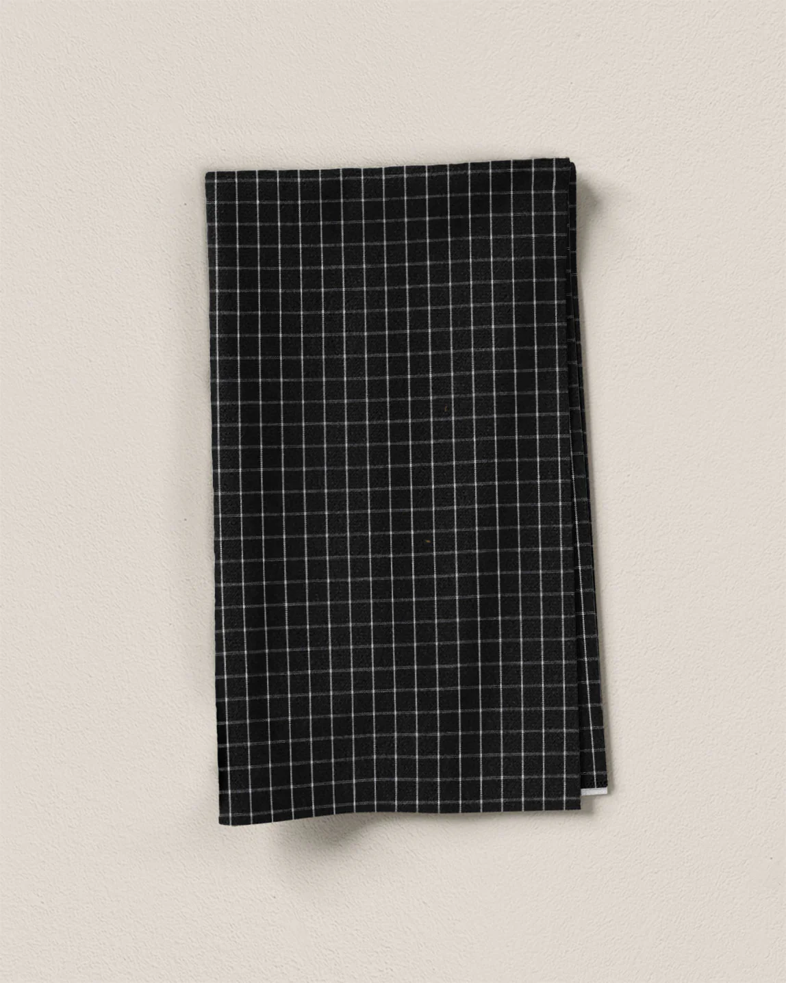 Black Small Grid Cotton Shirting - Image 2