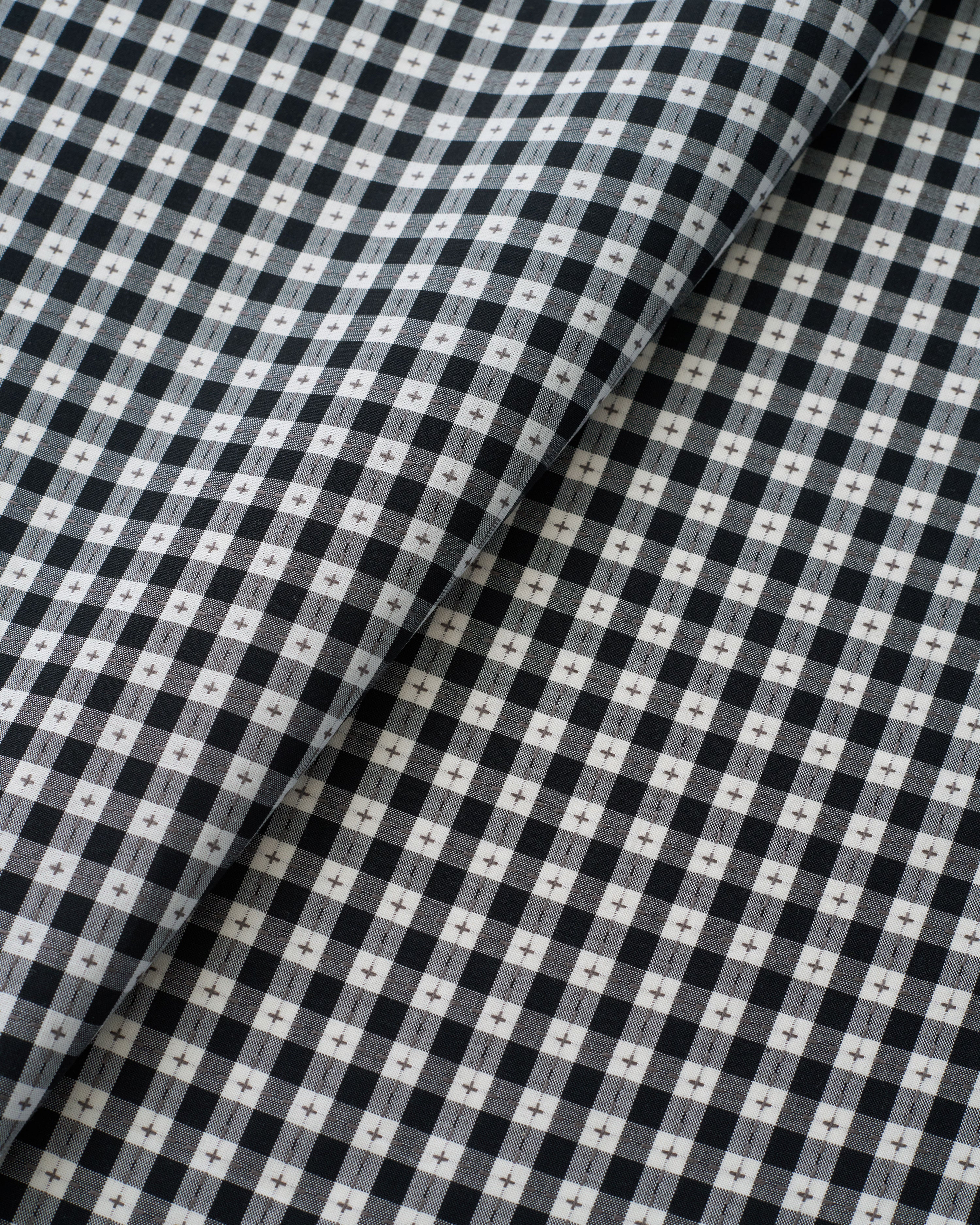 Black Small Stitch Gingham Cotton - Image 2