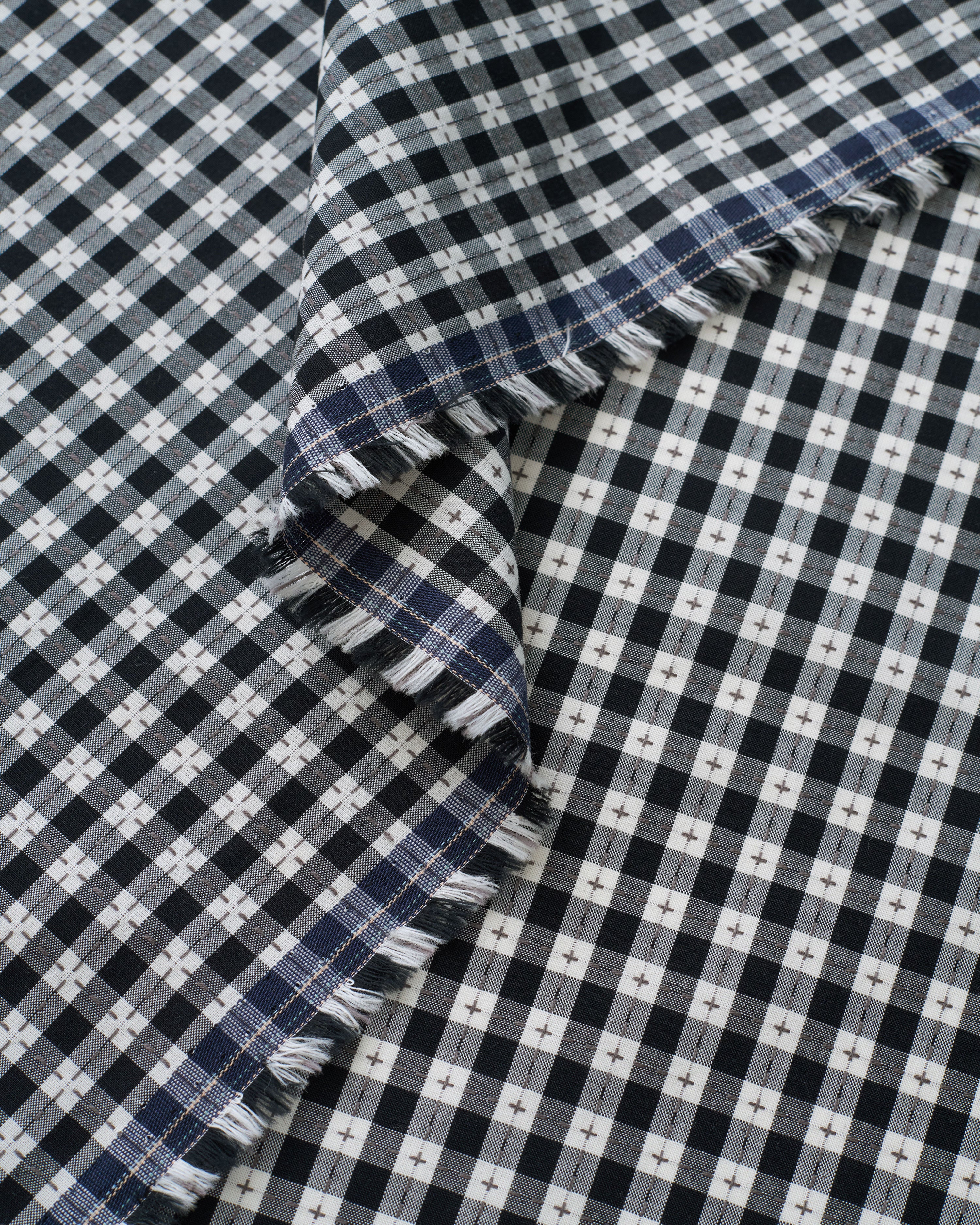 Black Small Stitch Gingham Cotton - Image 3