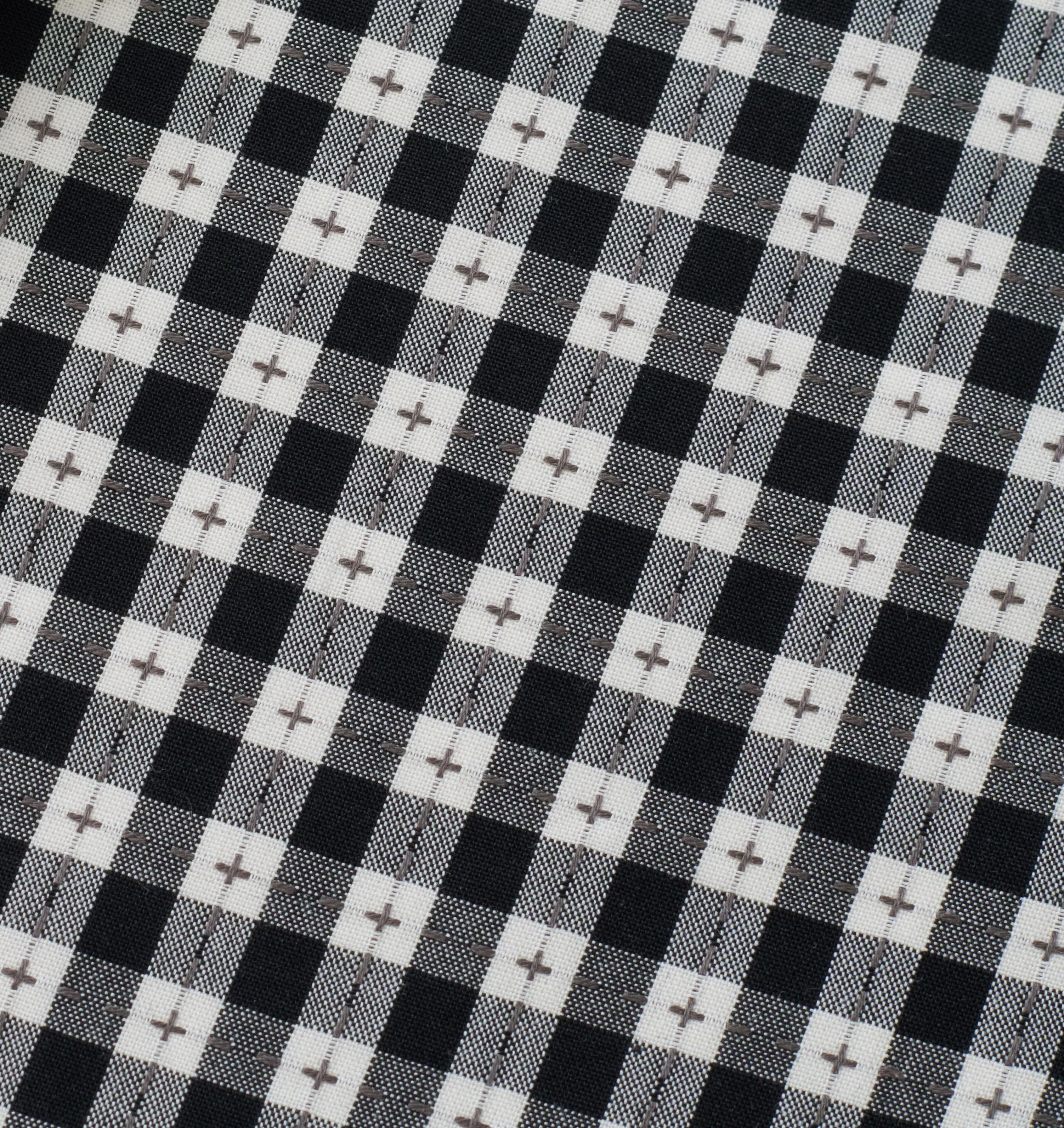 Black Small Stitch Gingham Cotton - Image 4