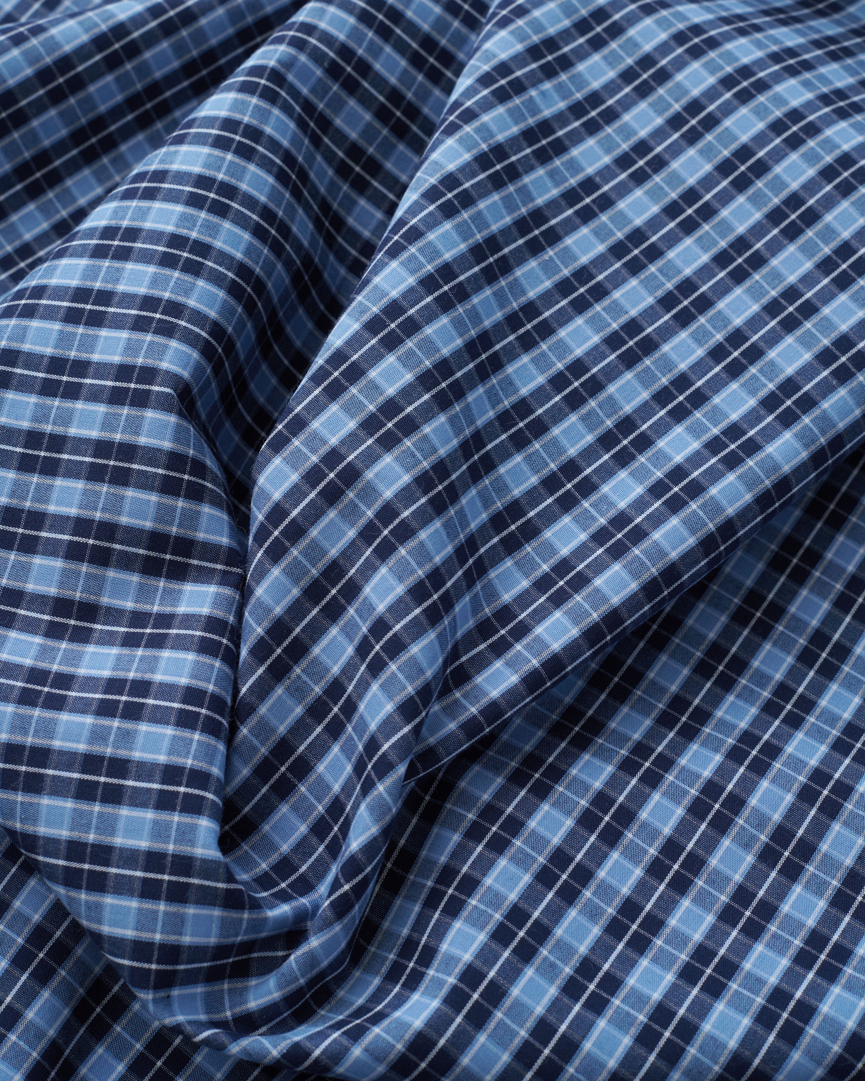 Blue 90s Plaid Cotton