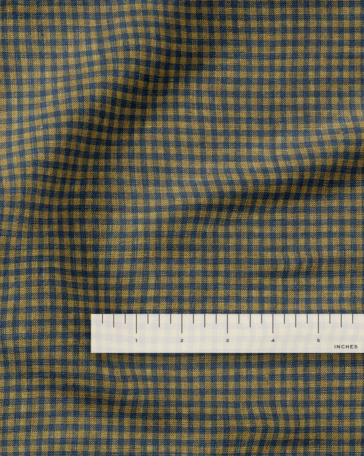 Blue Honey Micro Gingham Linen - Image 3