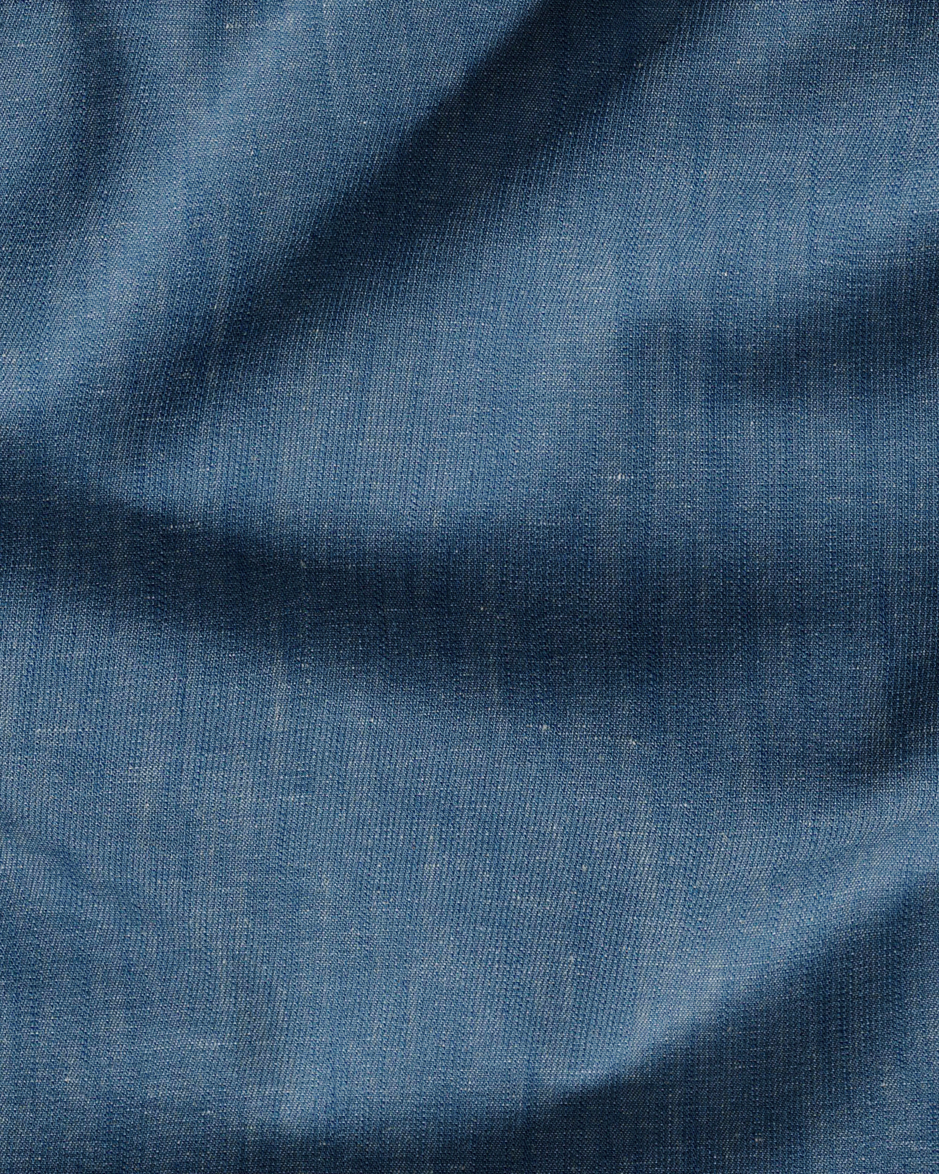 Light Blue Slub Textured Denim - Image 3