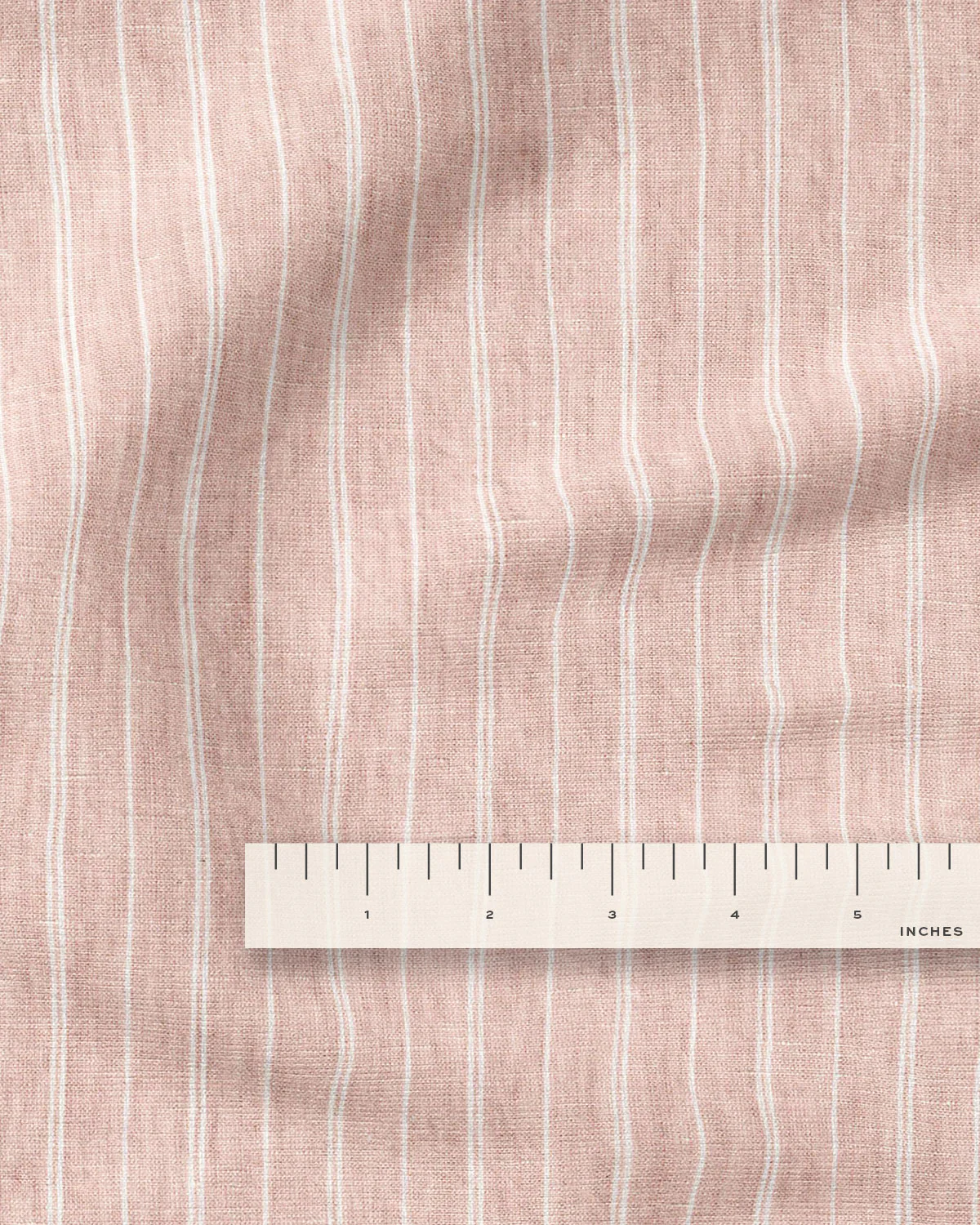 Blush Pink Pinstripe Washed Linen - Image 3