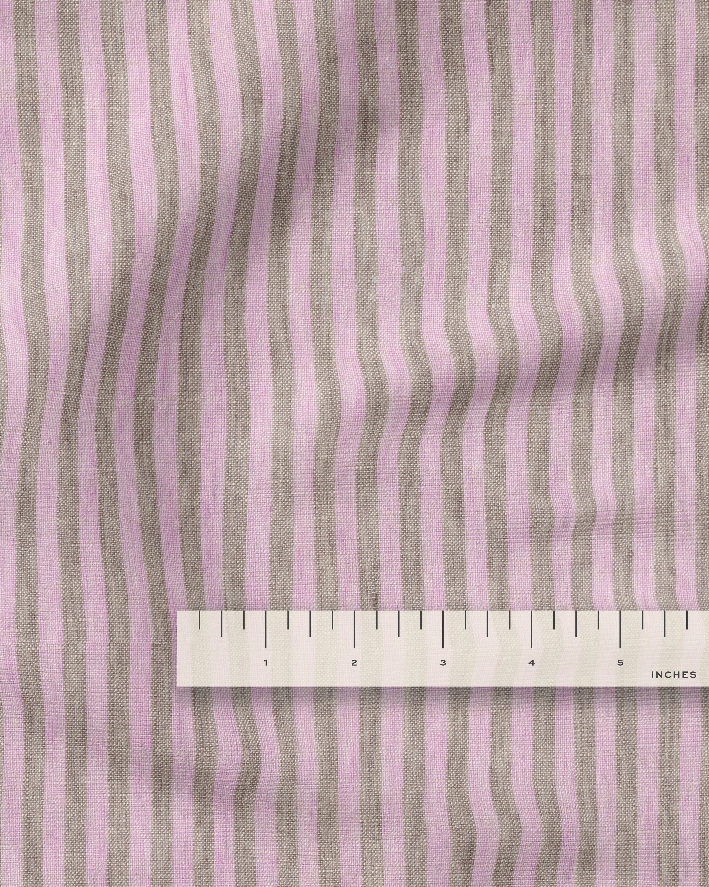Bubblegum Candy Stripe Washed Linen - Image 3