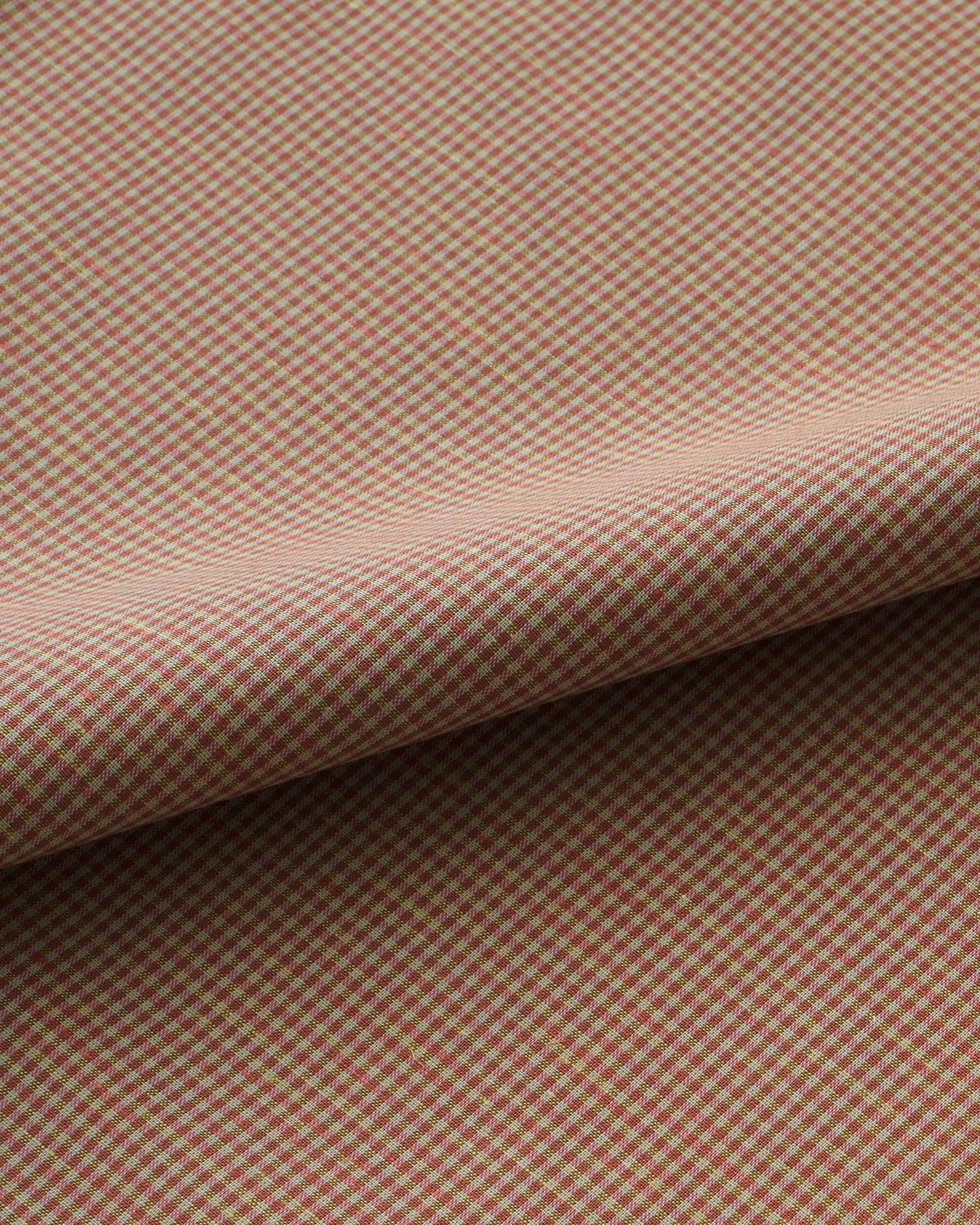 Butterscotch Blush Tiny Gingham Linen Cotton - Image 3