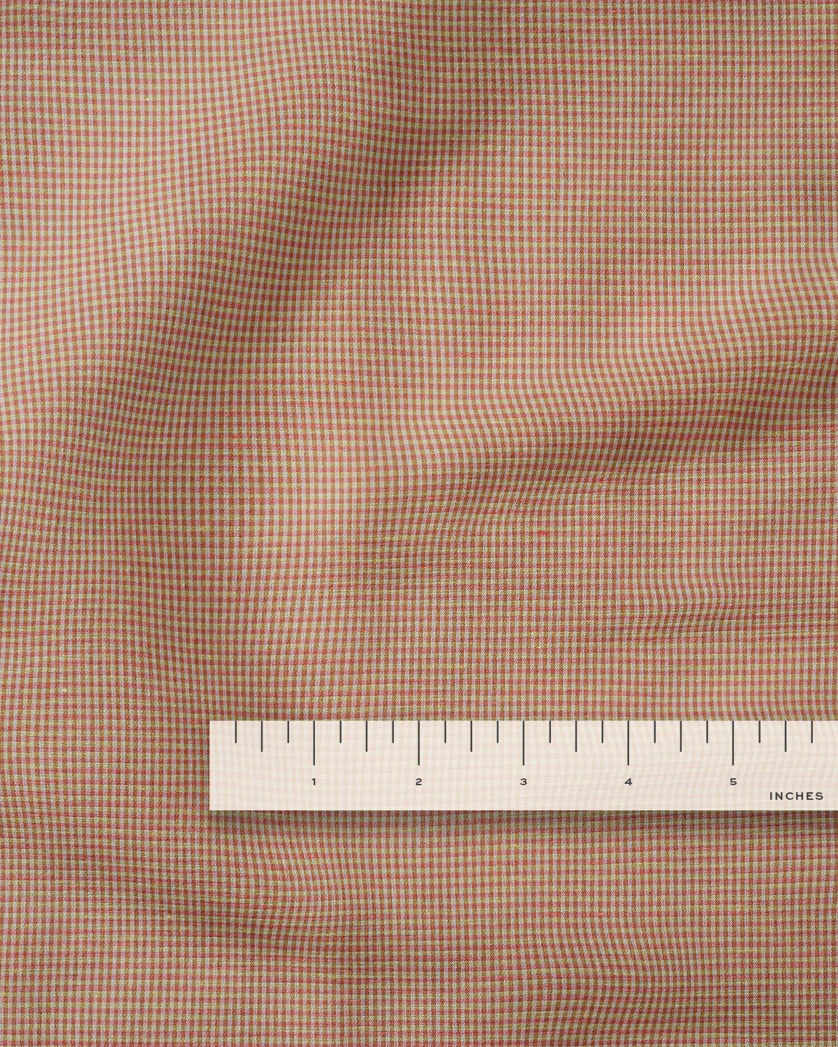 Butterscotch Blush Tiny Gingham Linen Cotton - Image 4