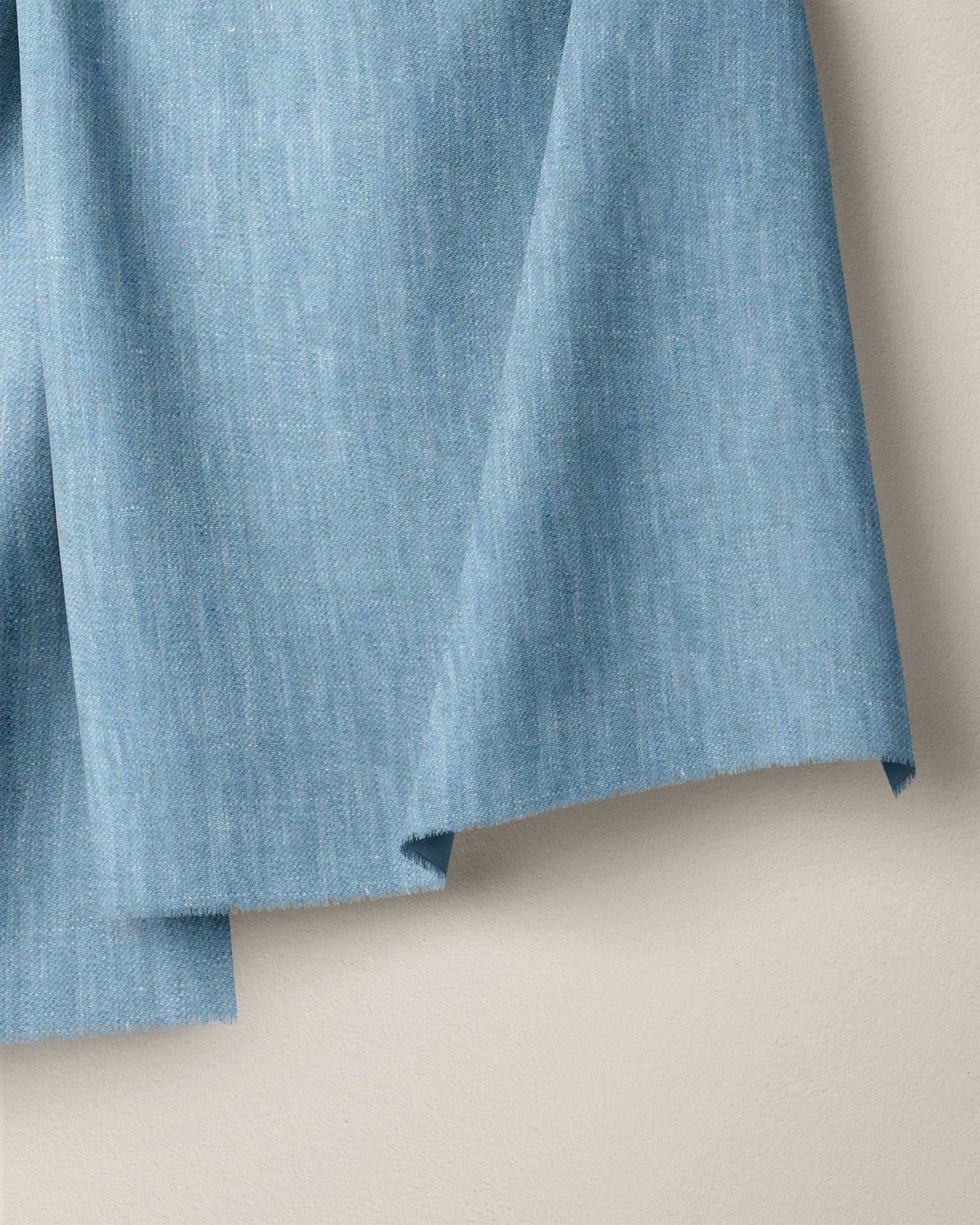 Chambray Sky Linen Denim Twill - Image 2