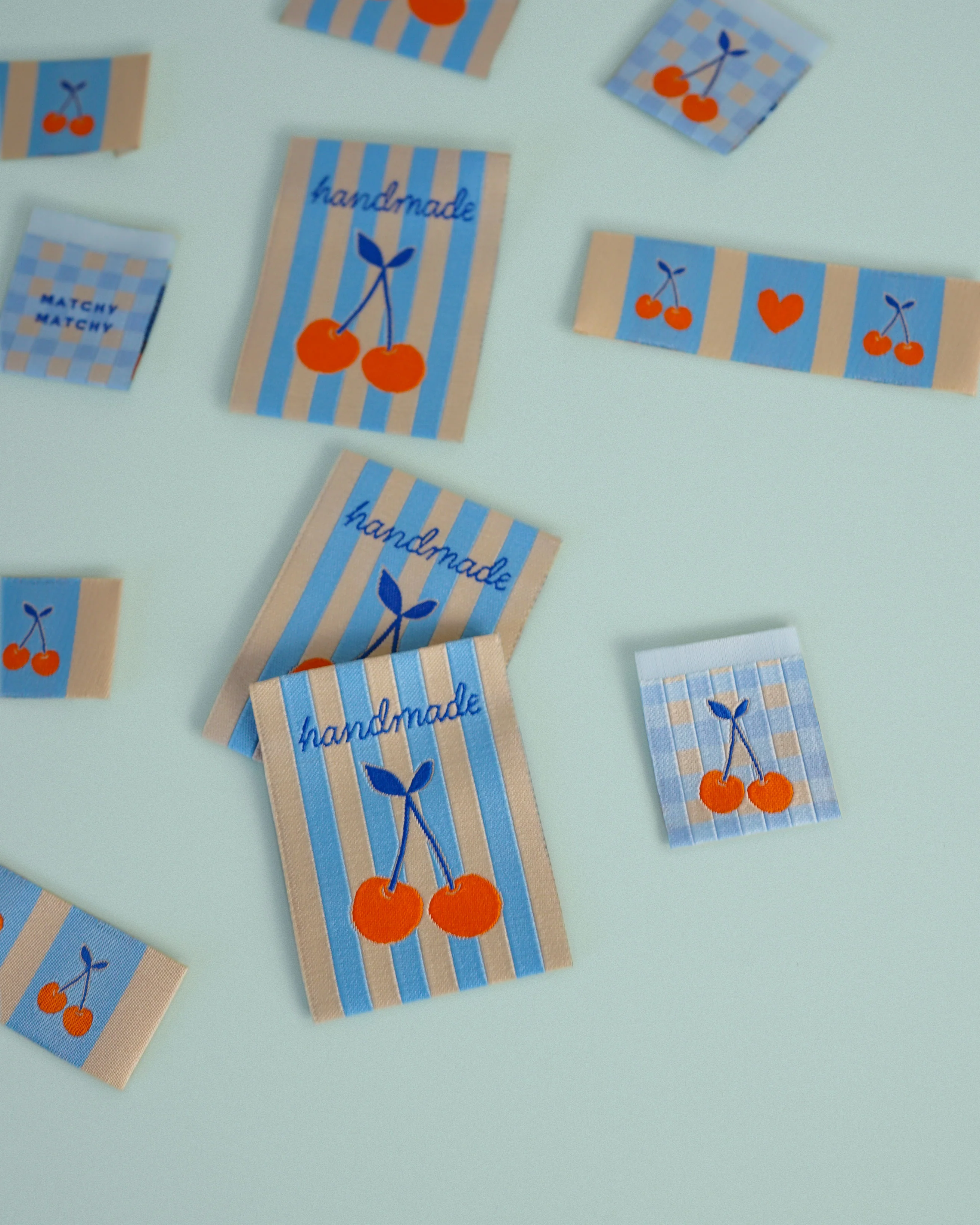 Cherries Square and Rectangle Woven Garment Labels - Image 5