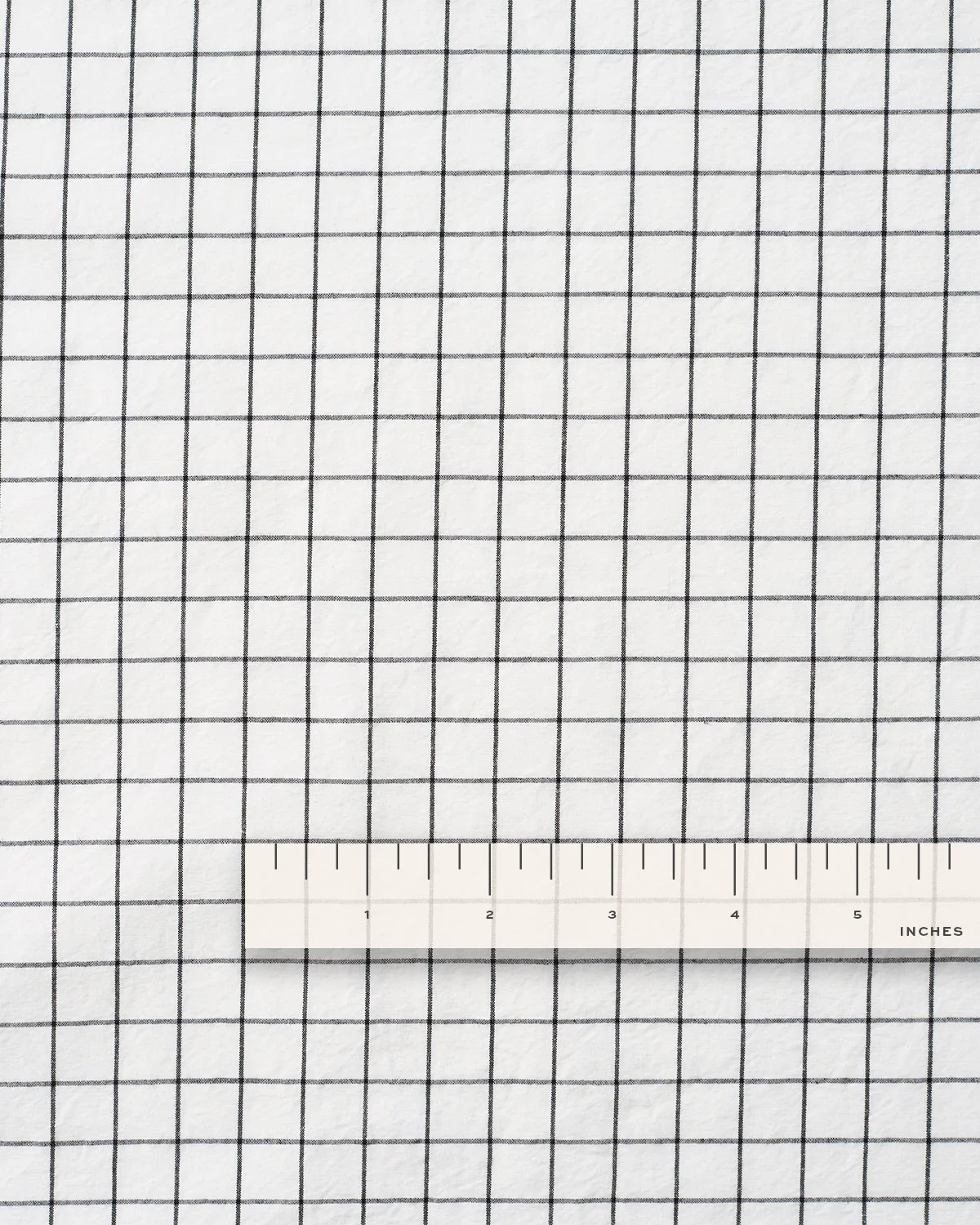 Classic Black and White Check Luxury Cotton Linen - Image 4
