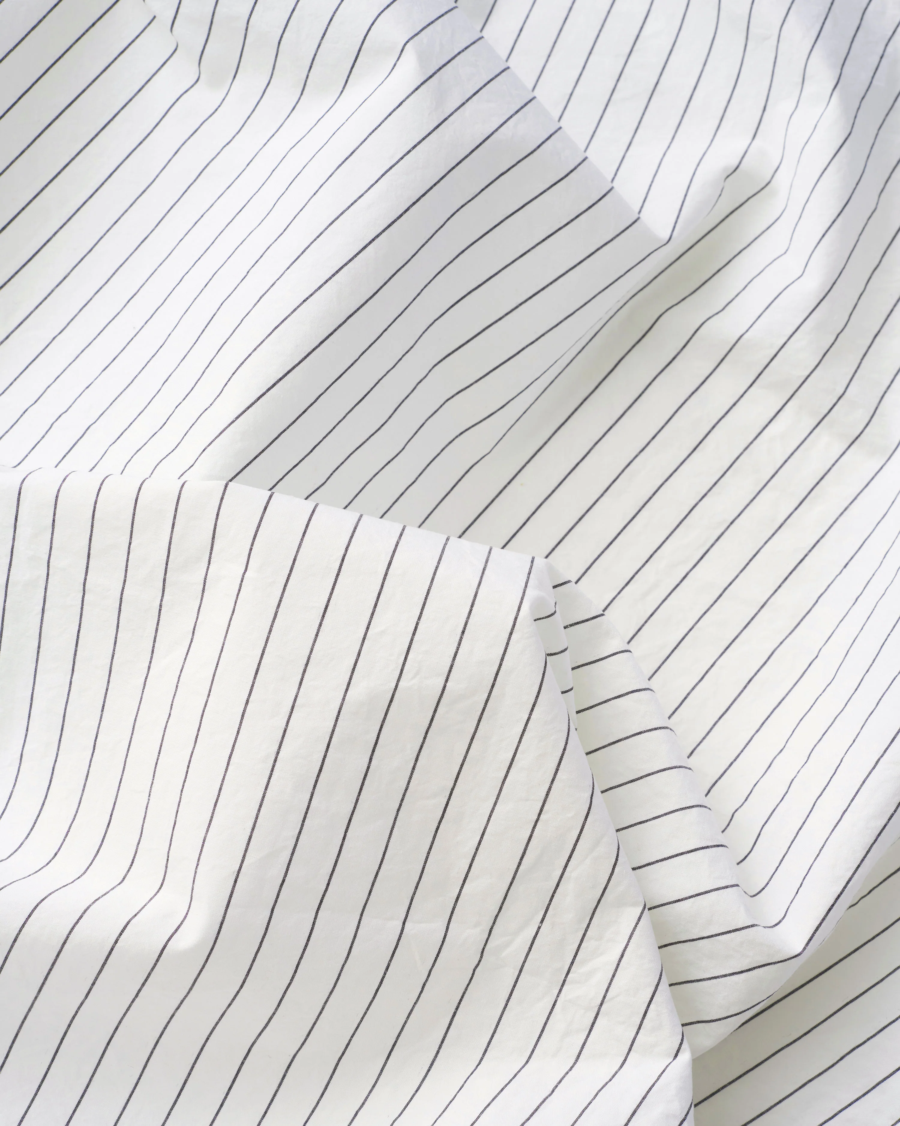 Classic Black and White Stripe Luxury Cotton Linen