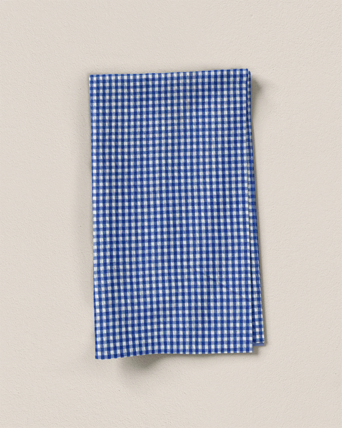 Cobalt Blue Mini Gingham Cotton Seersucker - Image 2