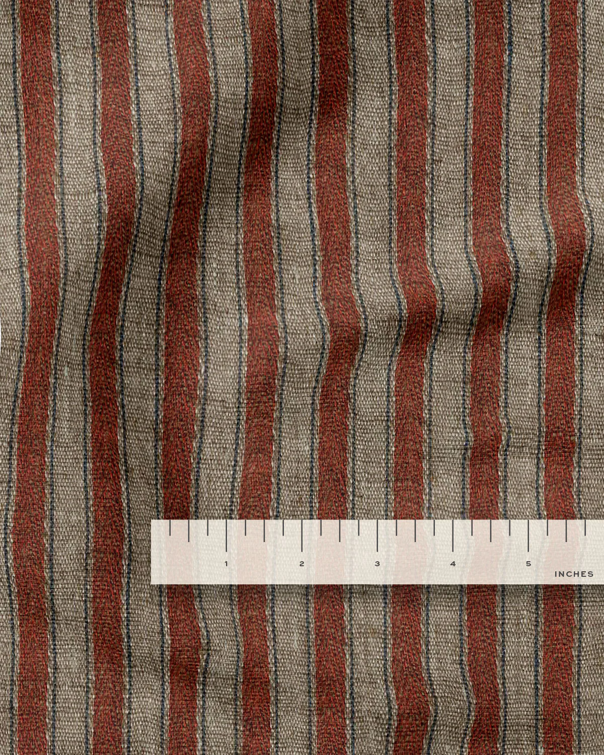Cognac Dutch Stripe Linen - Image 2