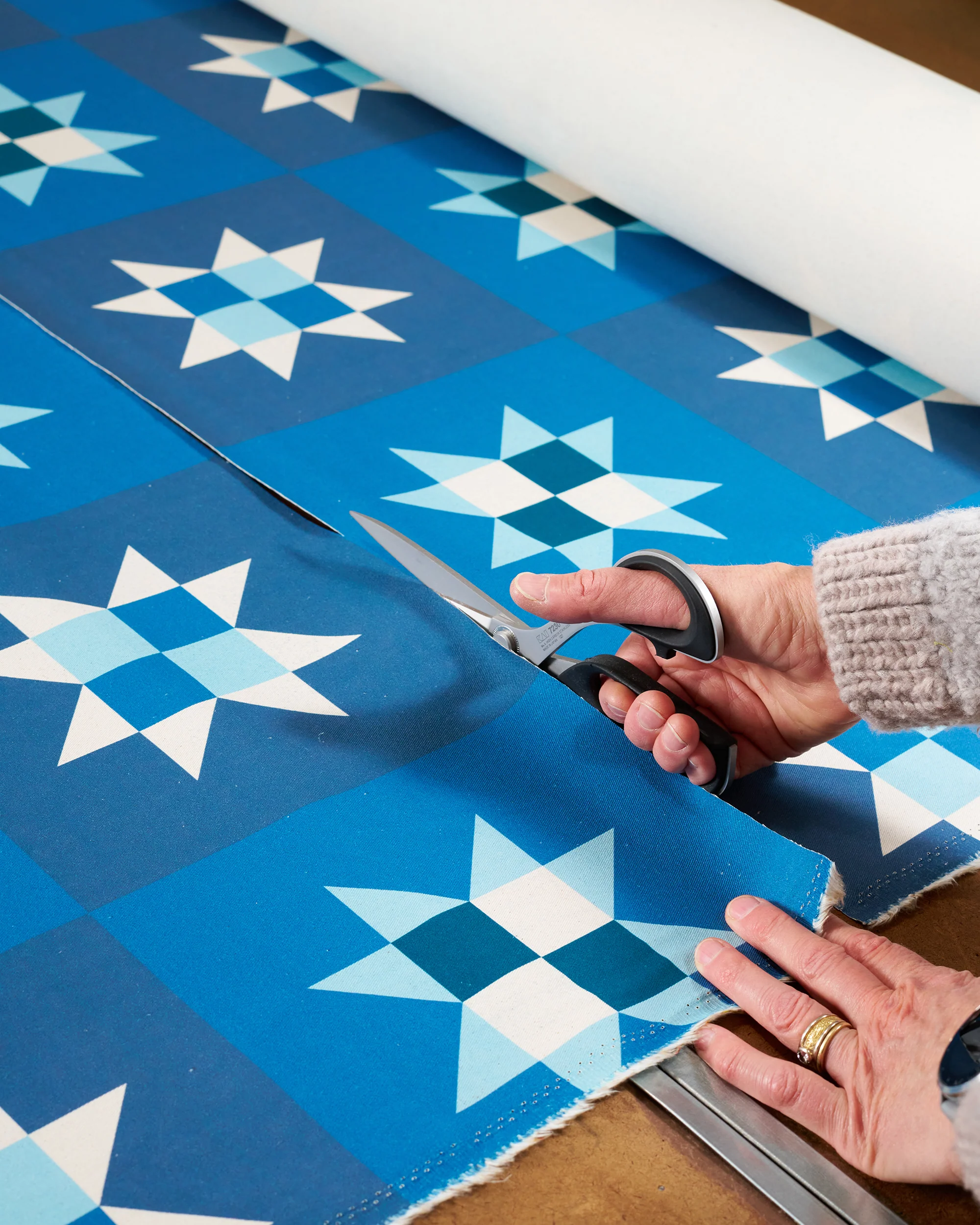 Patchwork Star Washed Cotton Twill - Image 4