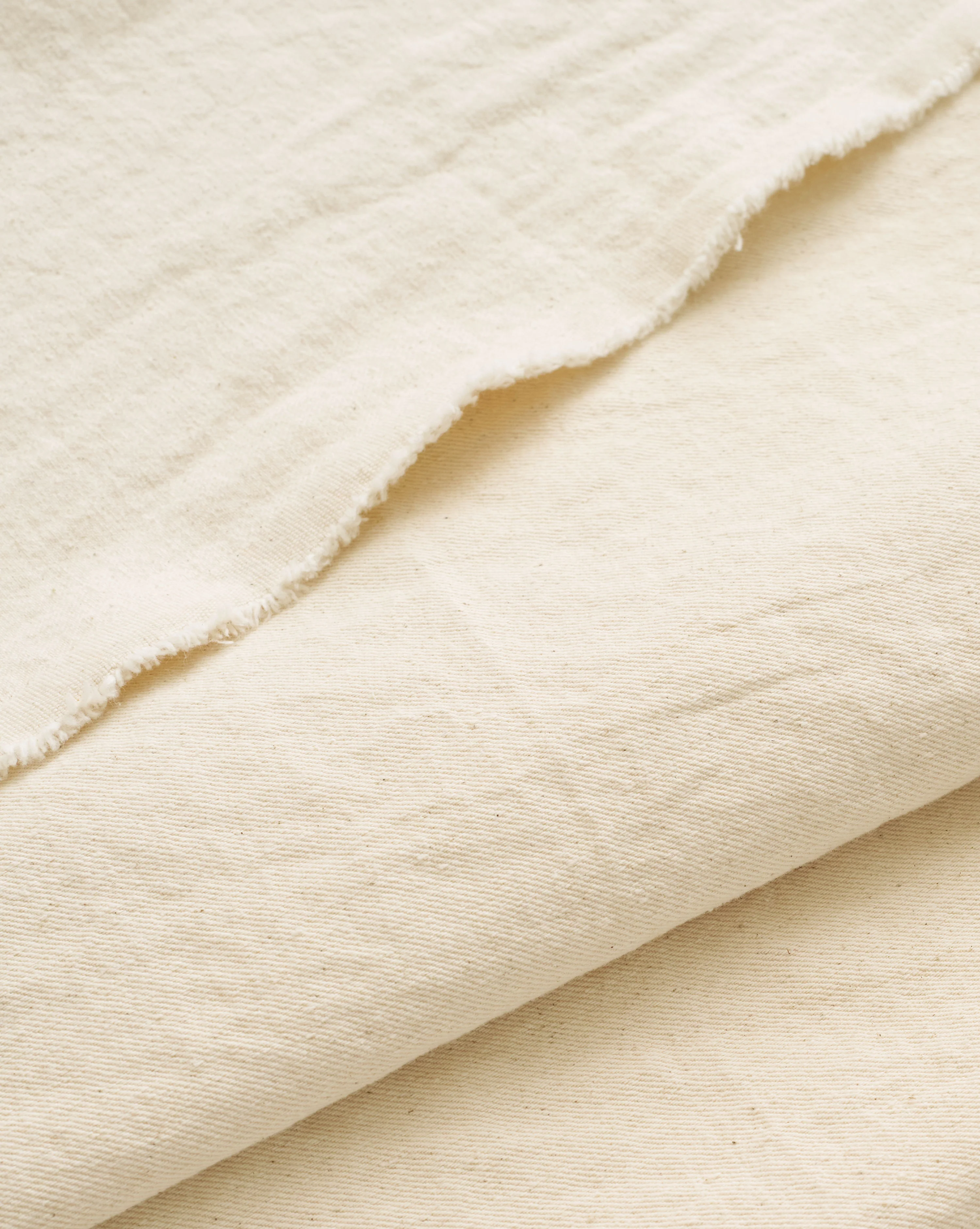 Cream Stonewashed Denim Twill - Image 2