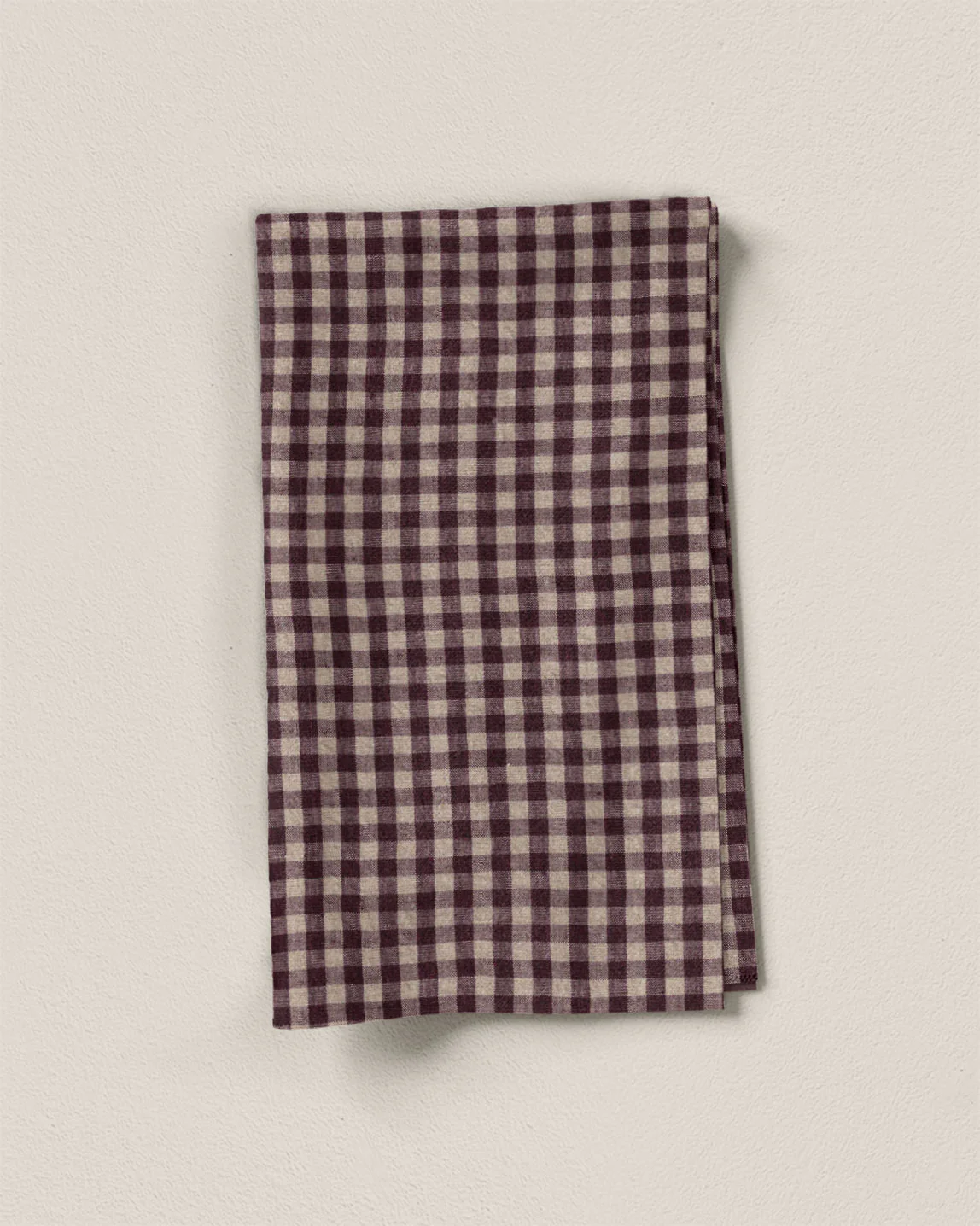 Currant Small Gingham Stonewashed Linen