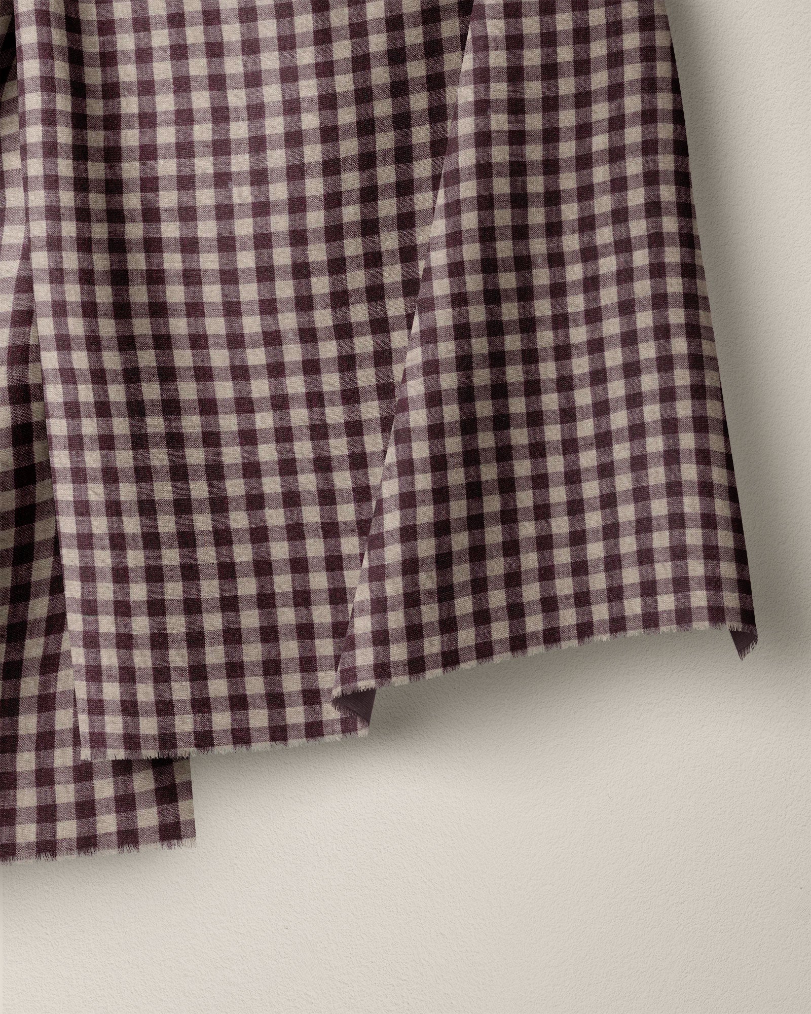 Currant Small Gingham Stonewashed Linen - Image 2