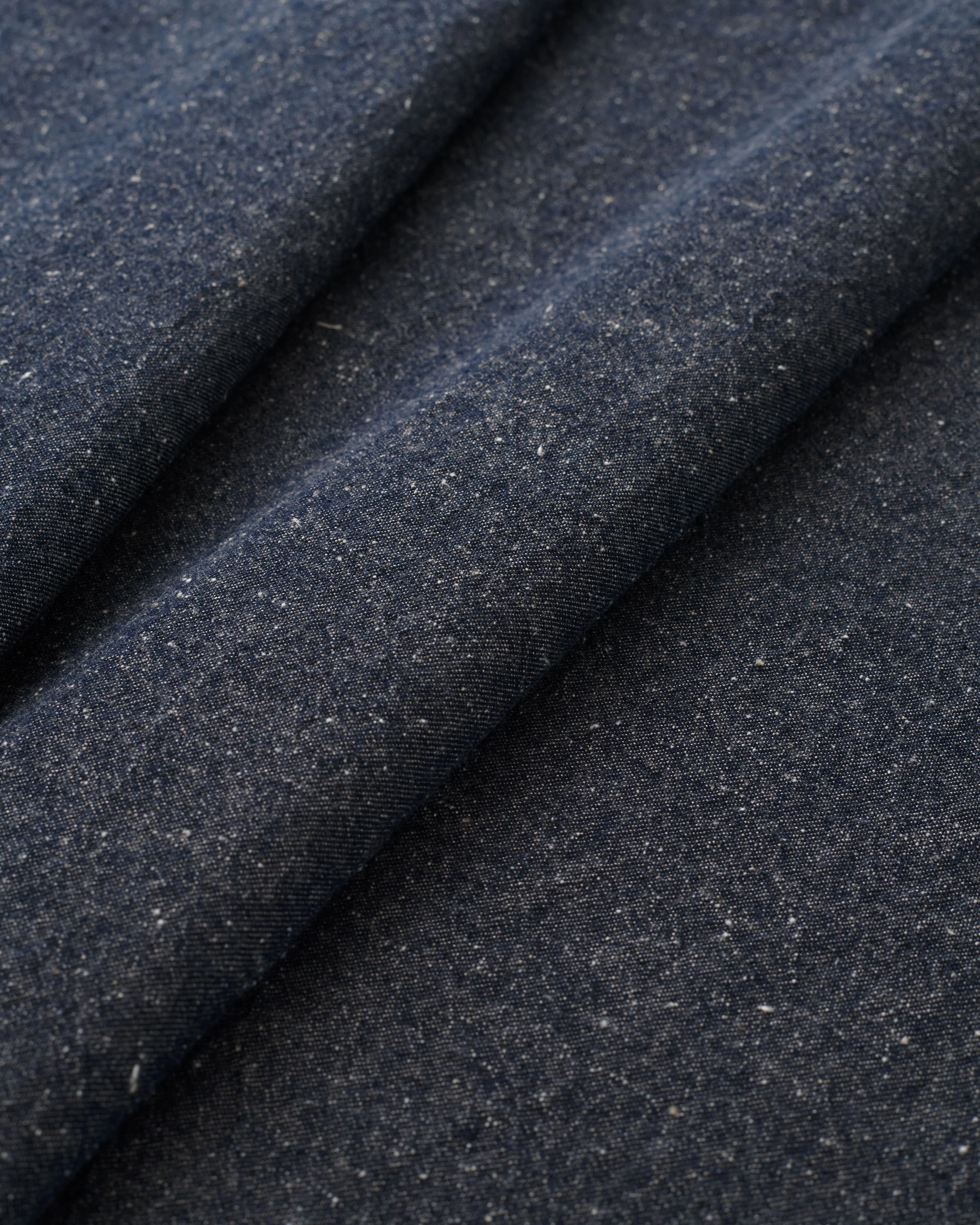 Dark Blue Cotton Neps Fleck Denim - Image 2