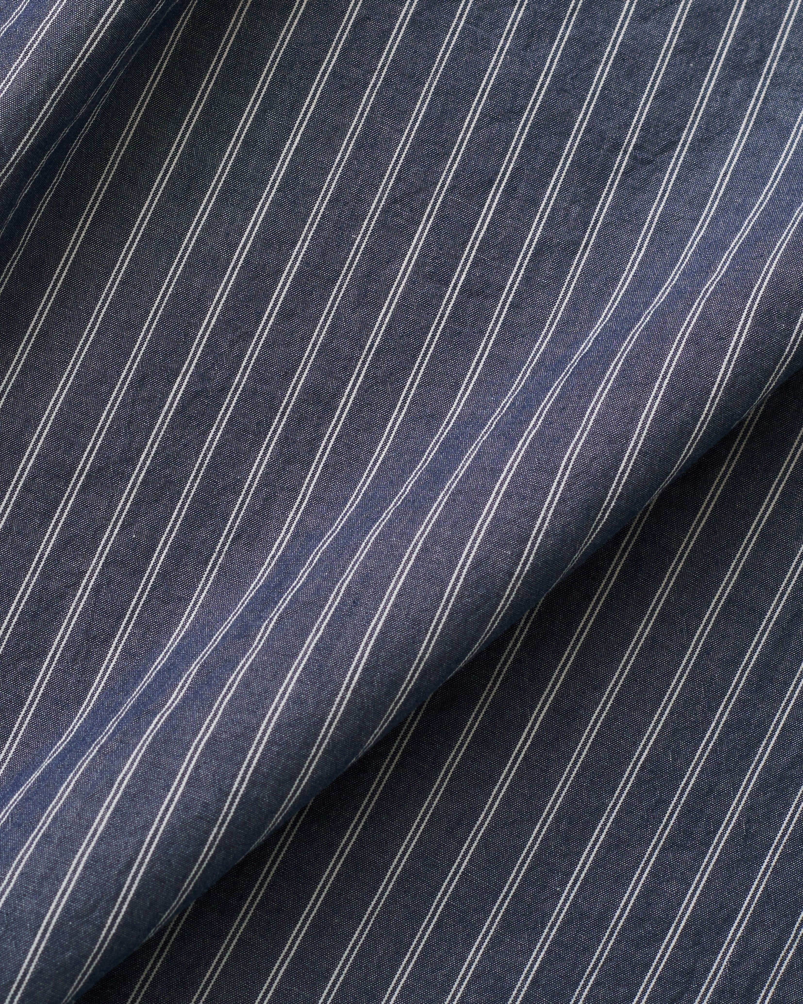 Denim Blue Premium Striped Cotton - Image 2