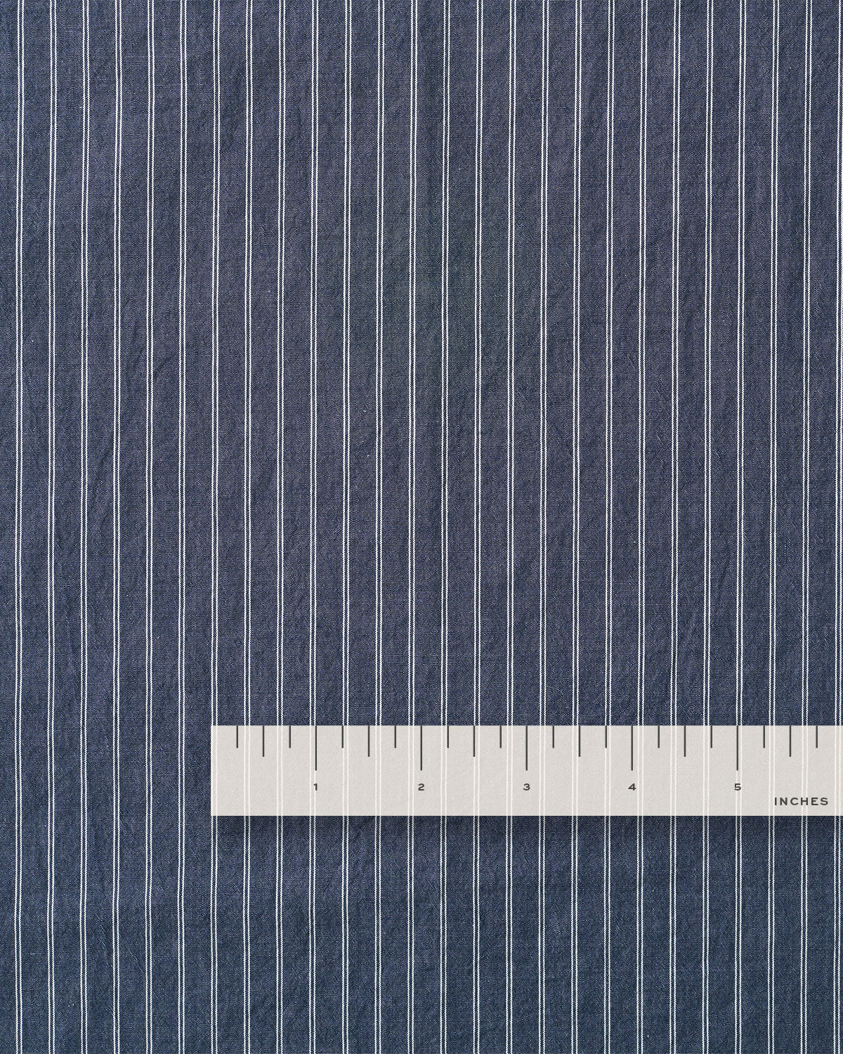 Denim Blue Premium Striped Cotton - Image 3