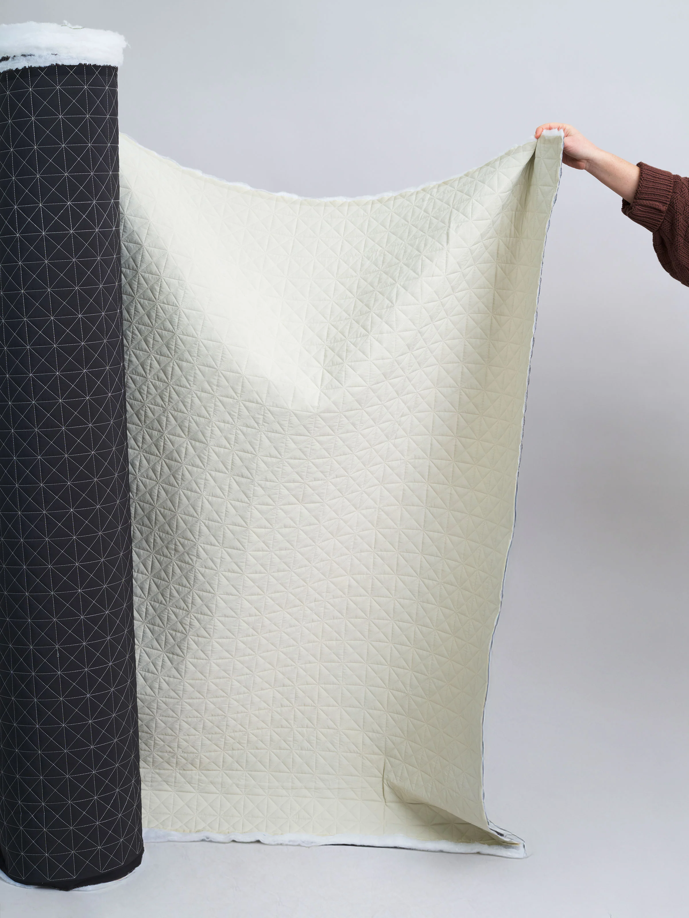 Eggshell and Black Quilted Puffer - Image 4
