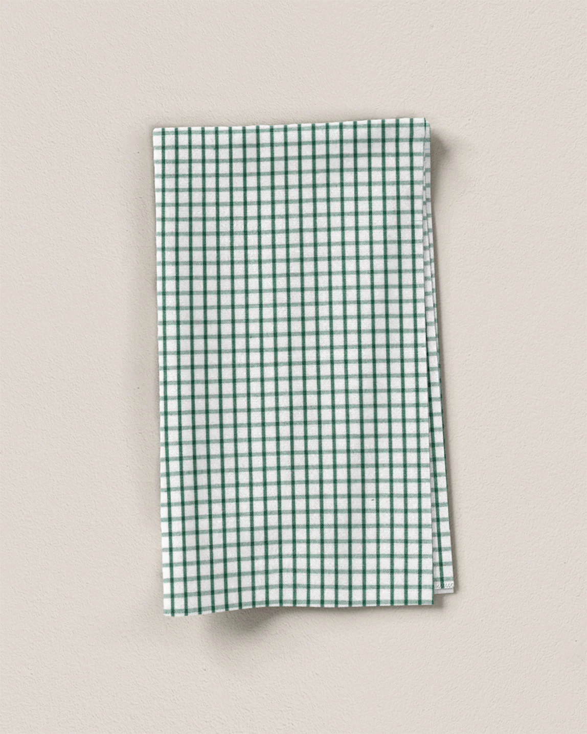 Green Small Check Cotton Shirting - Image 2