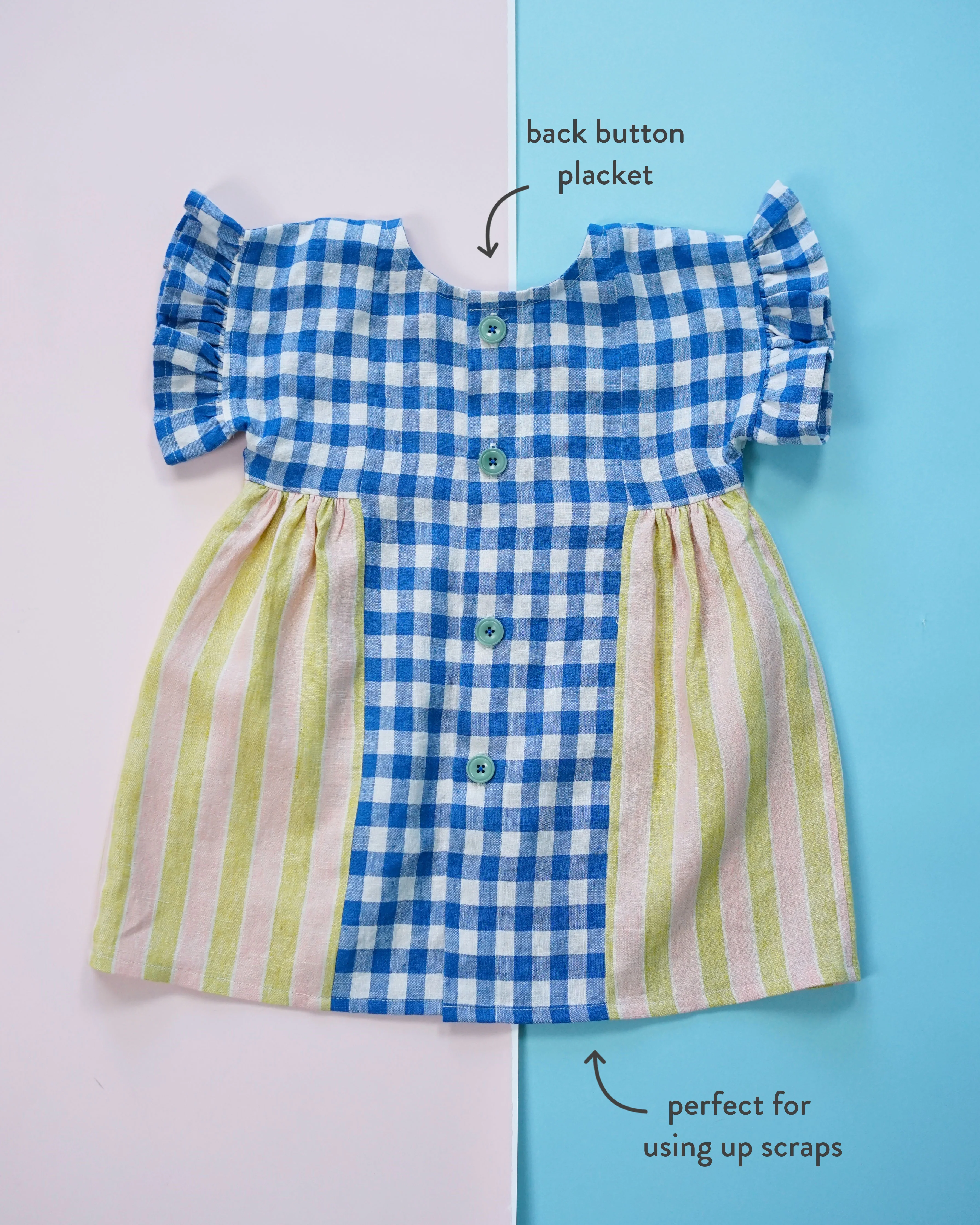 Kids Collage Gather Dress PDF Sewing Pattern - Image 11