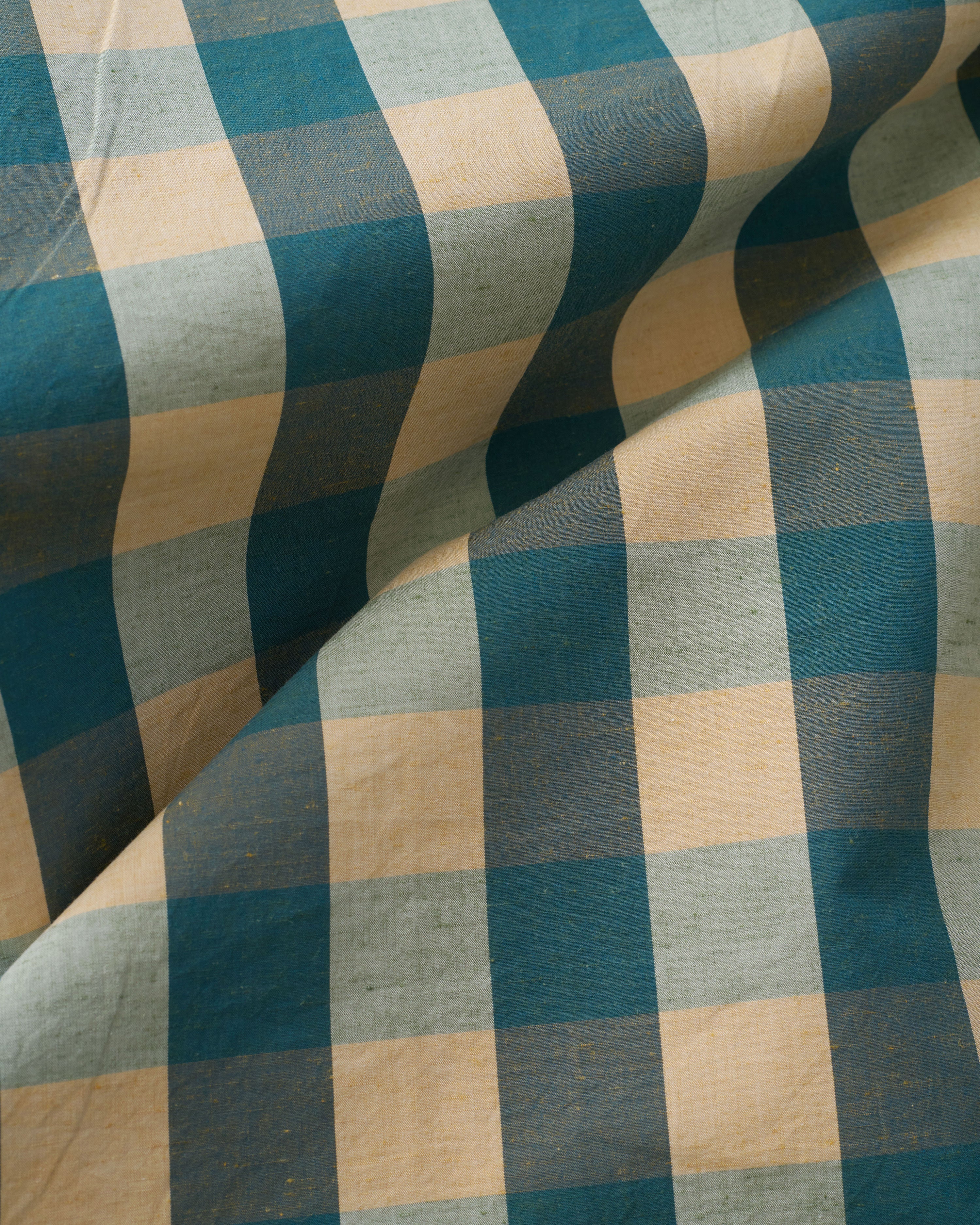 Large Teal Gingham Premium Cotton