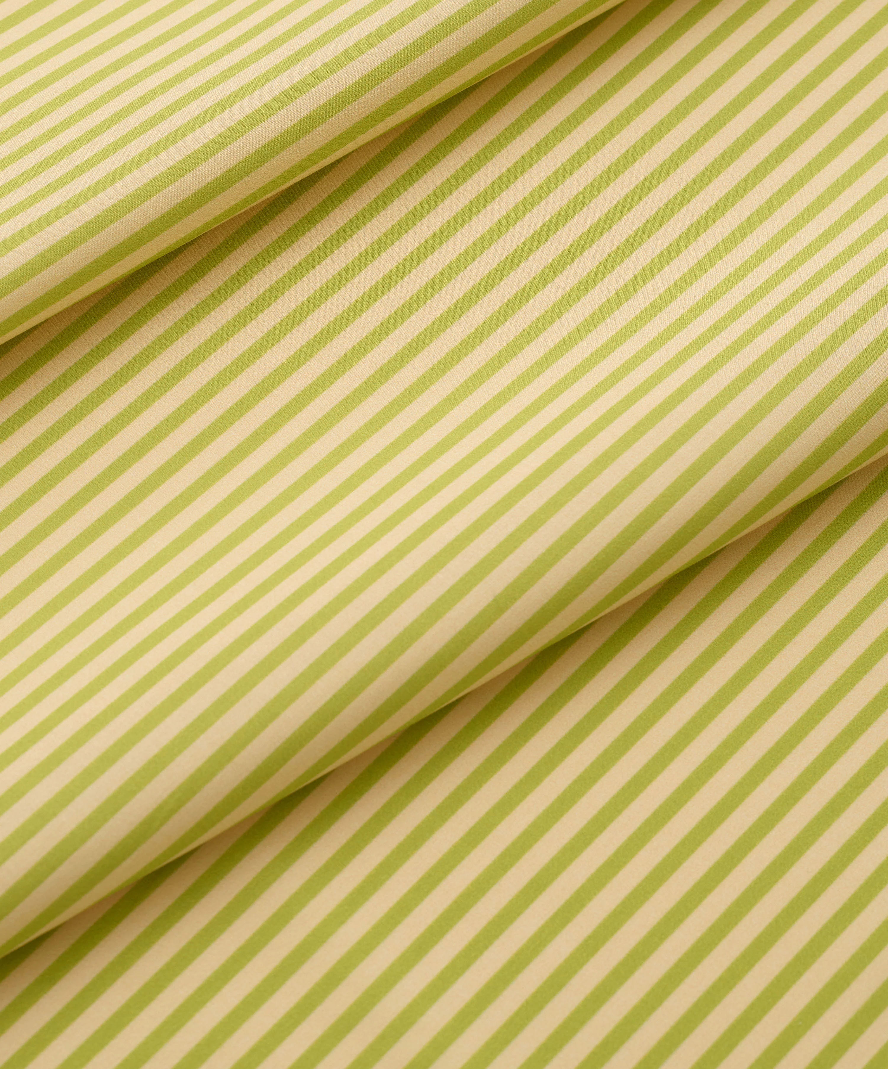 Lime Thin Stripe Smooth Cotton Poplin - Image 2