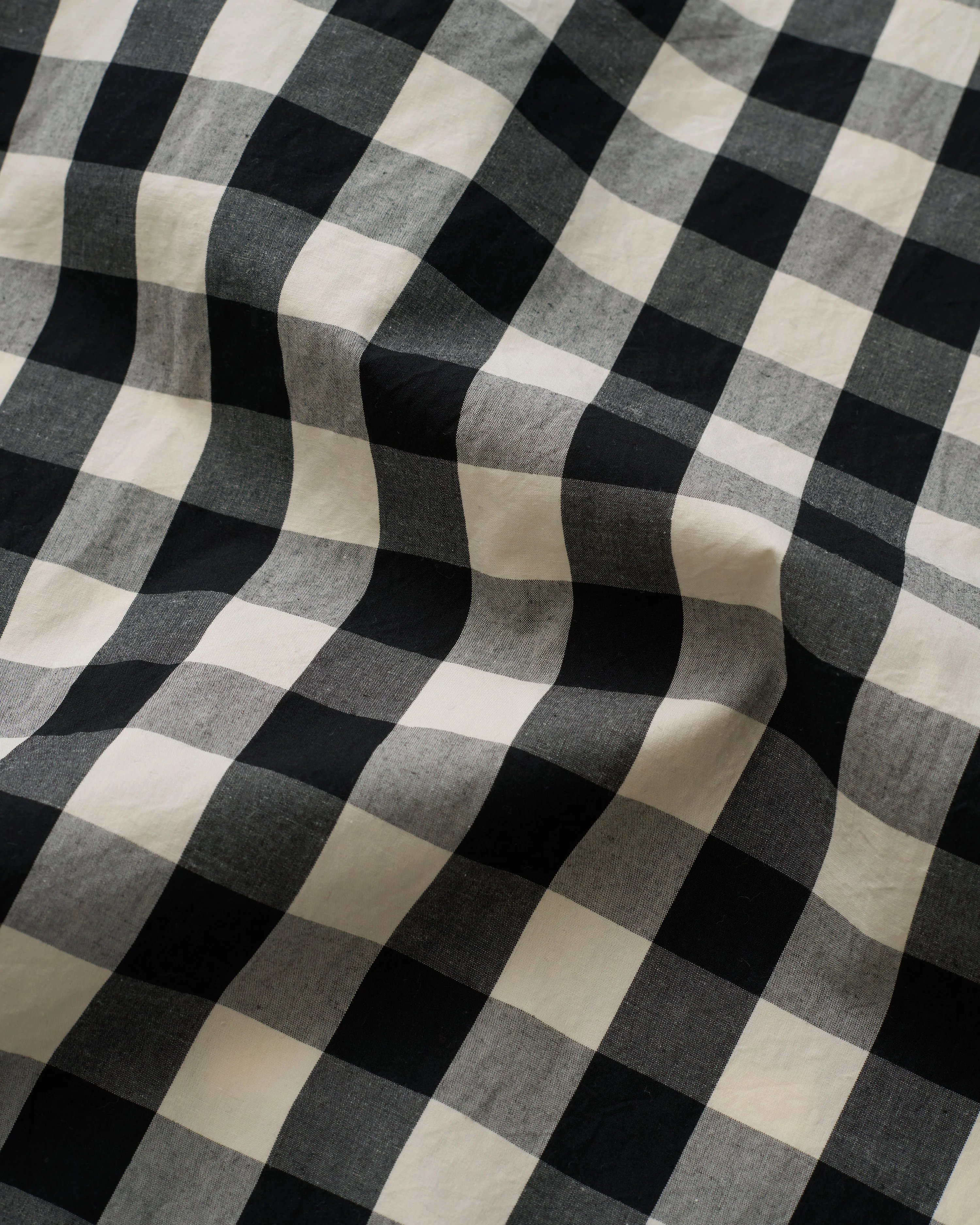 Medium Black Gingham Premium Cotton