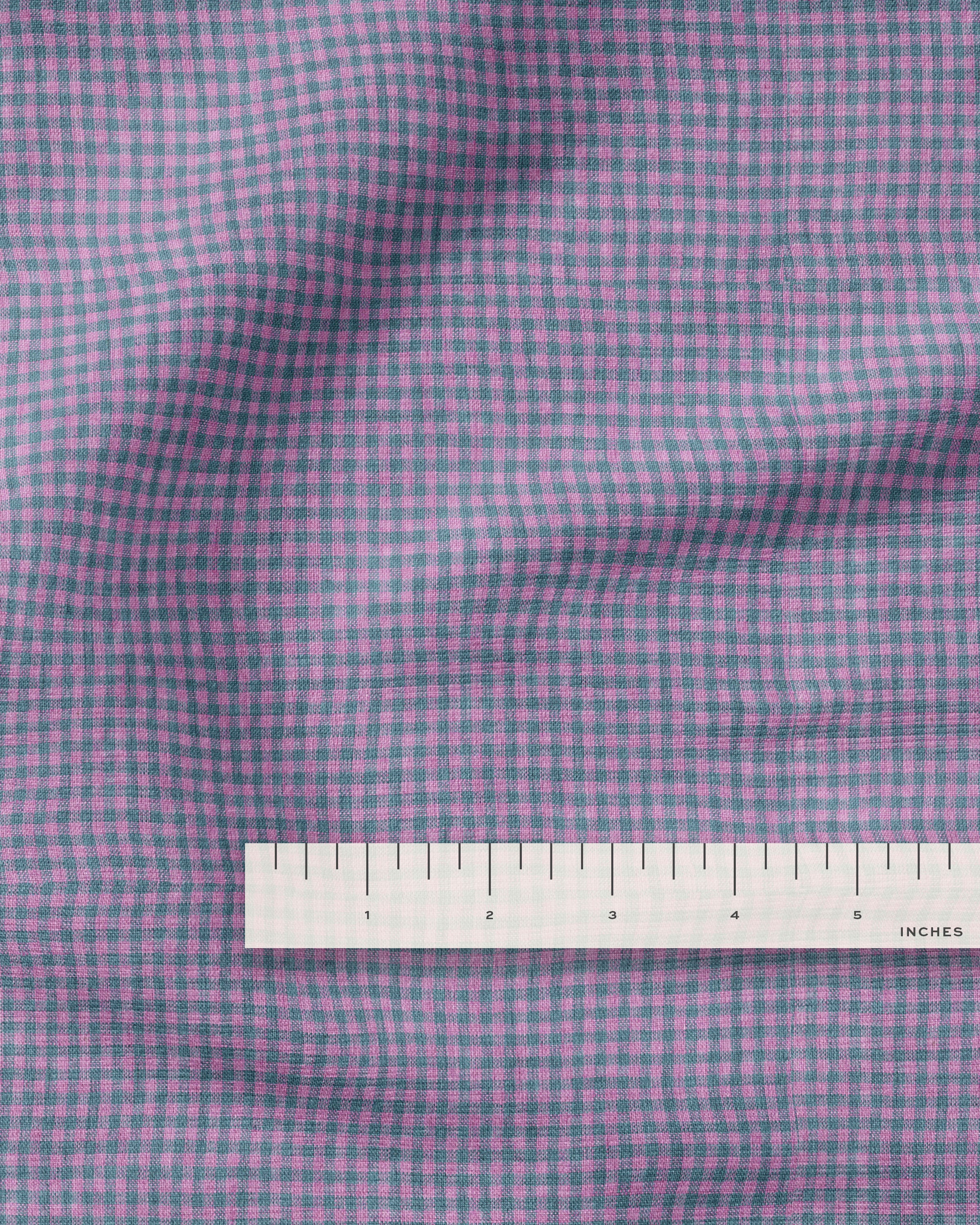 Micro Taffy Gingham Washed Linen - Image 3