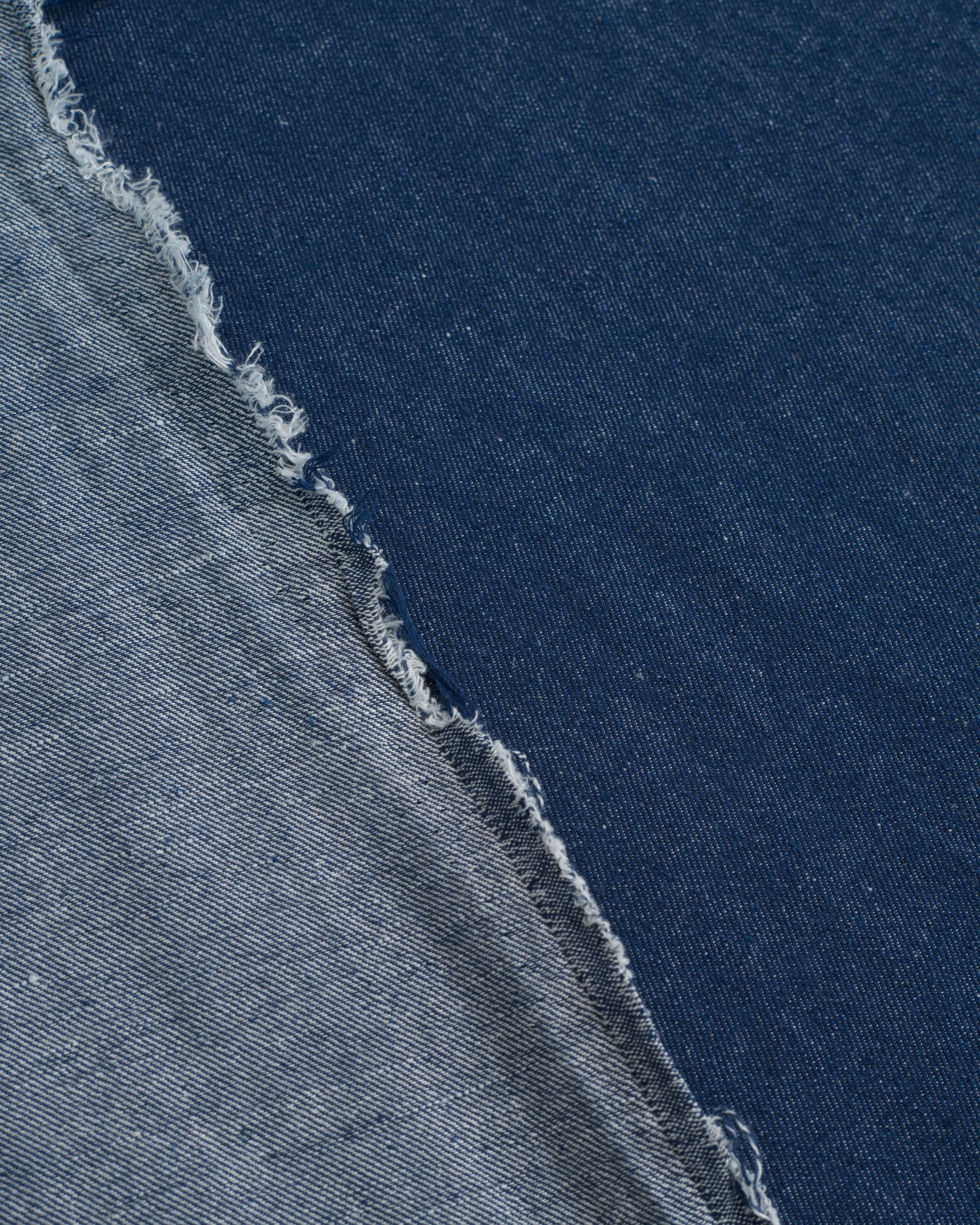 Mid Blue Lightweight Hemp Cotton Denim - Image 3