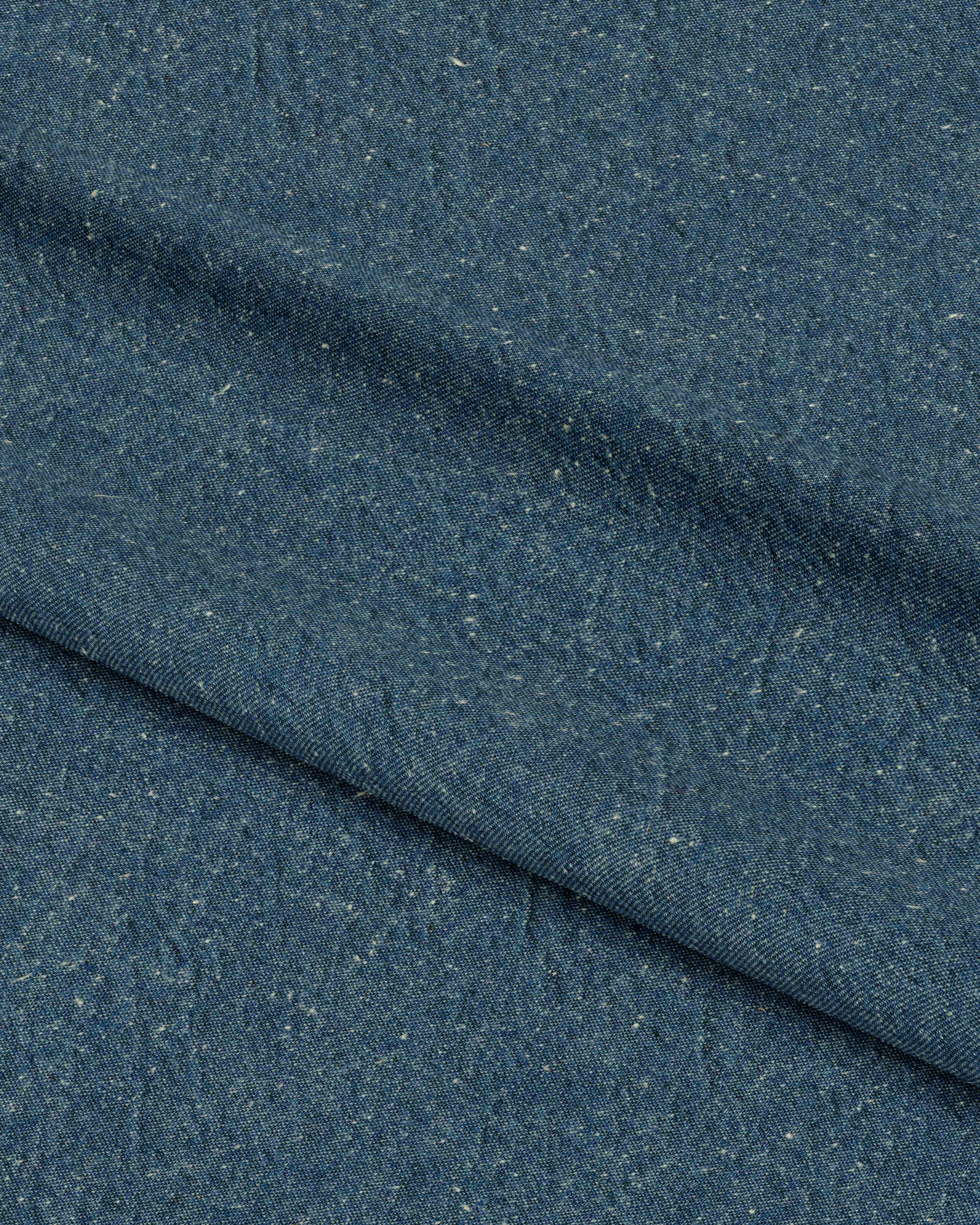 Mid Blue Cotton Neps Fleck Denim