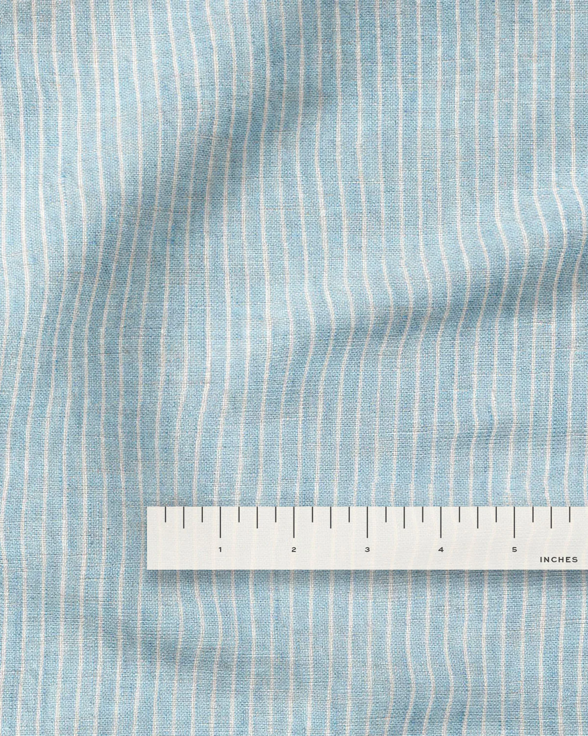 Morning Sky Pencil Stripe Linen - Image 3
