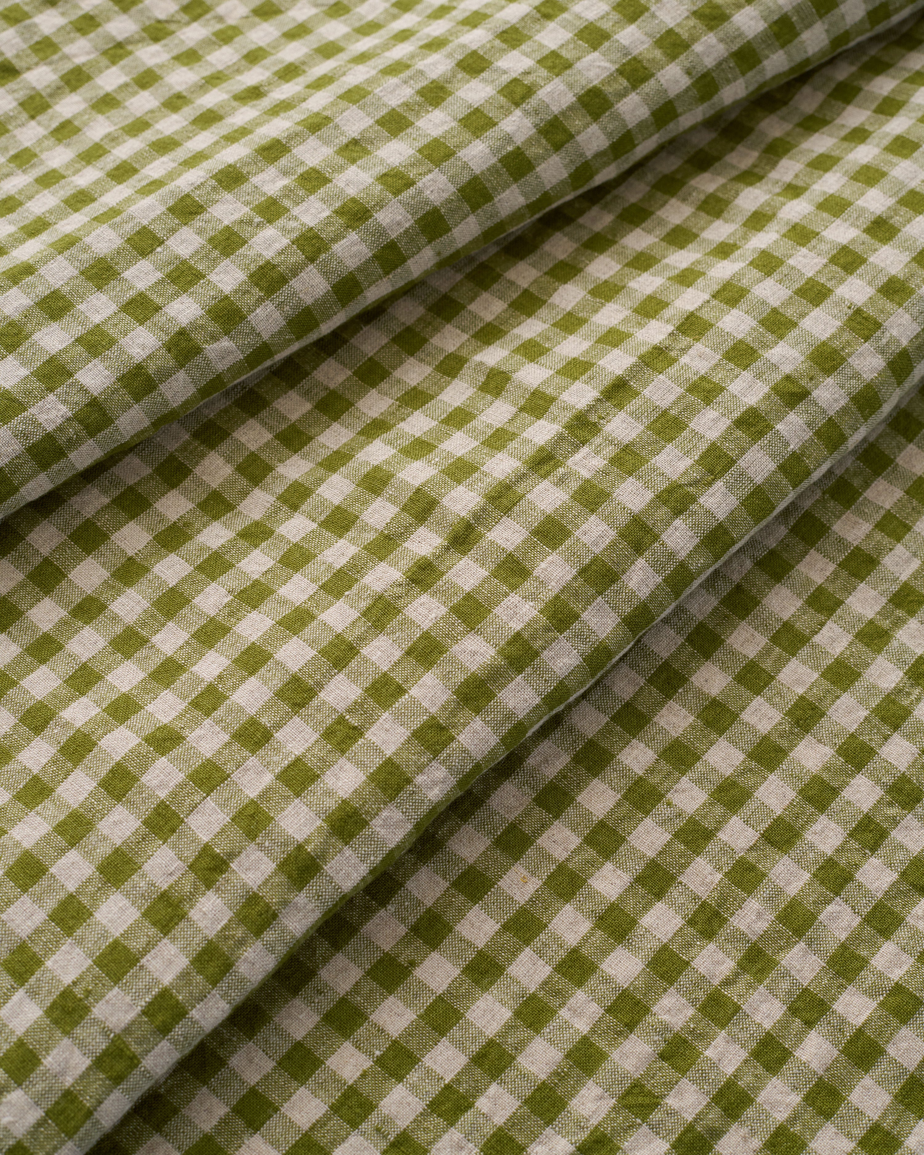 Moss Small Gingham Stonewashed Linen - Image 2