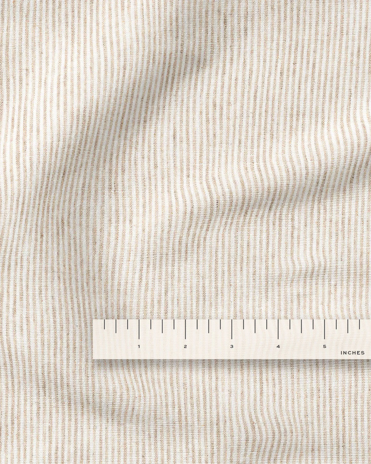 Natural Railroad Stripe Linen - Image 3
