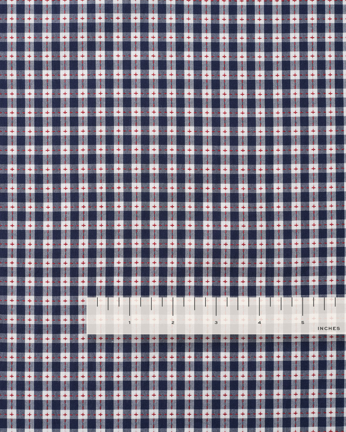 Navy Small Stitch Gingham Cotton - Image 5