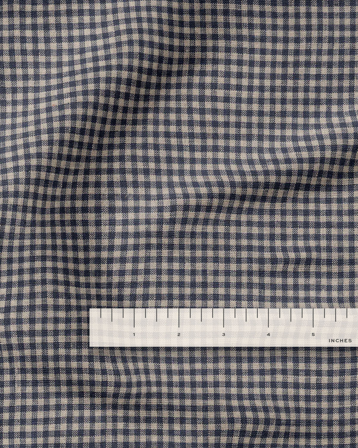 Night Sky Micro Gingham Linen - Image 3