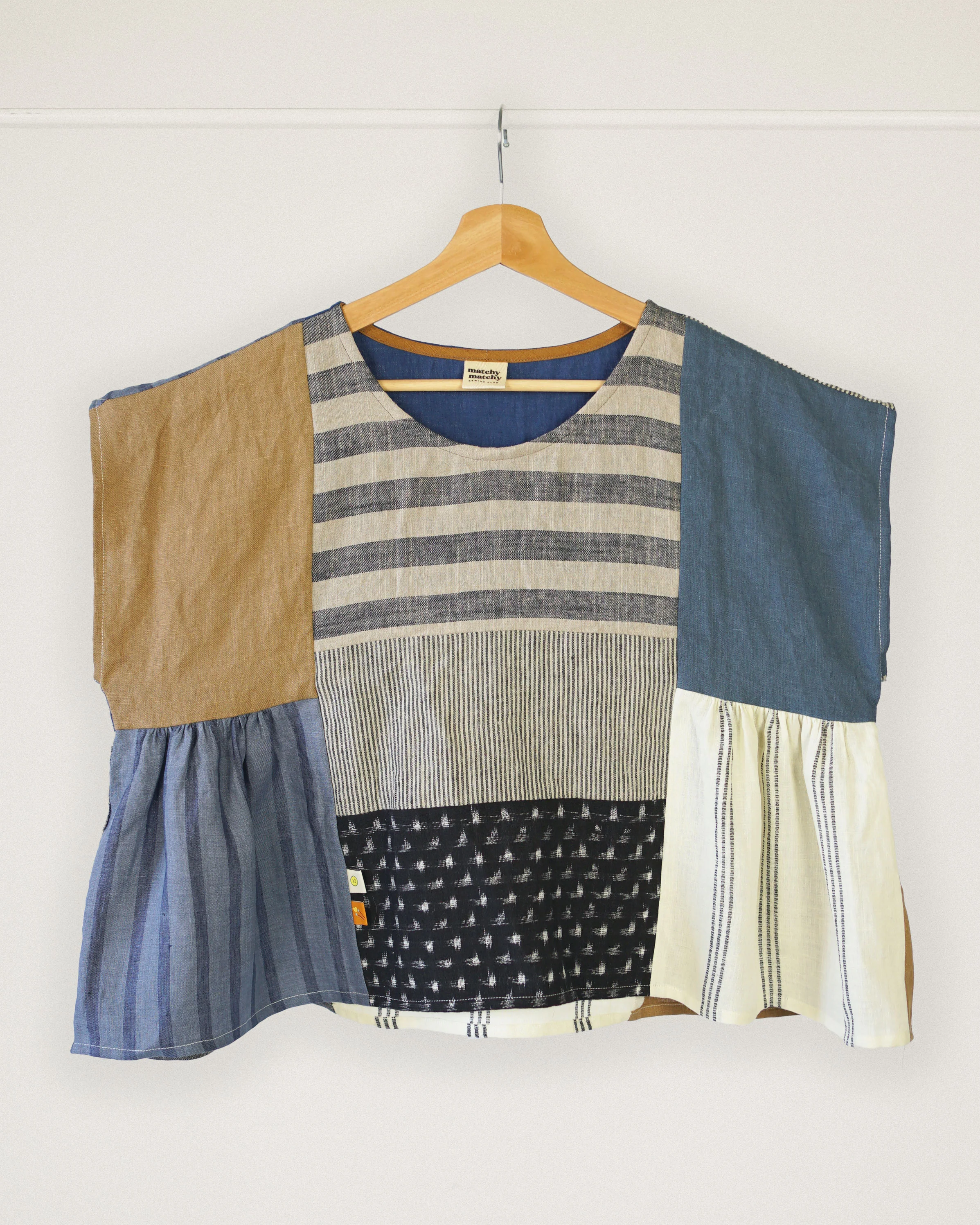 One of a Kind Collage Gather Top • Large