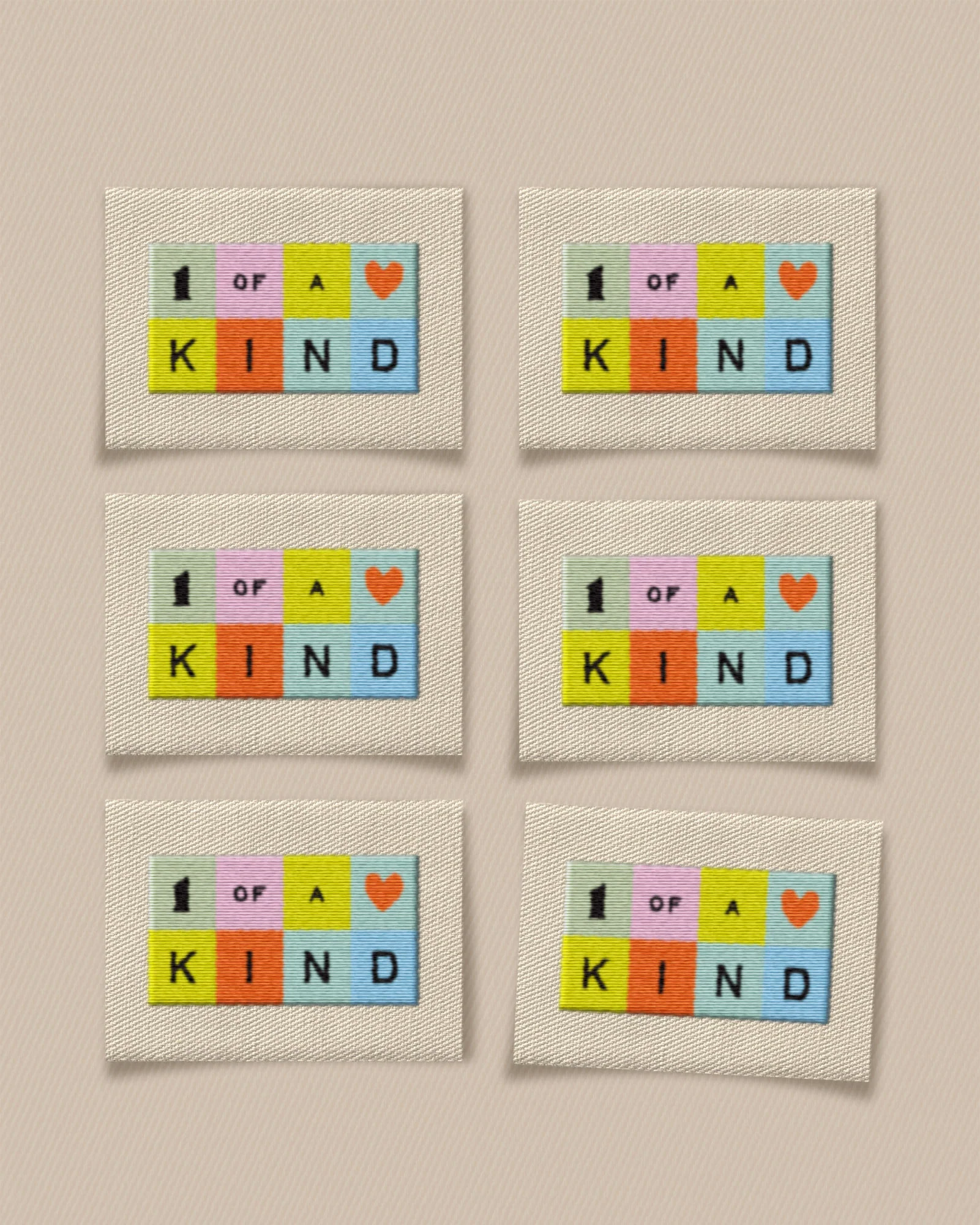 One of a Kind Rainbow Large Garment Labels - Image 2