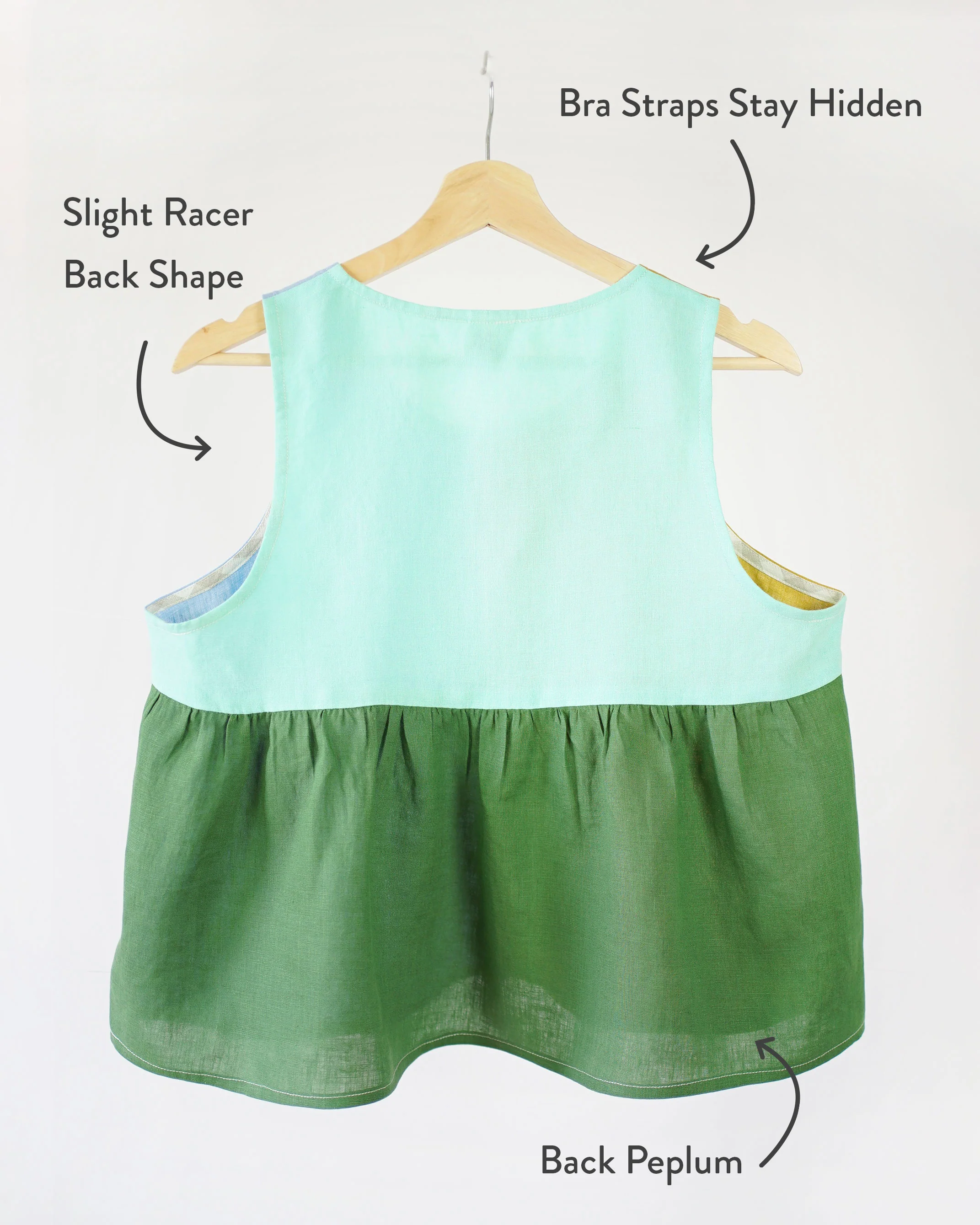 Peplum Split Tank PDF Sewing Pattern - Image 15