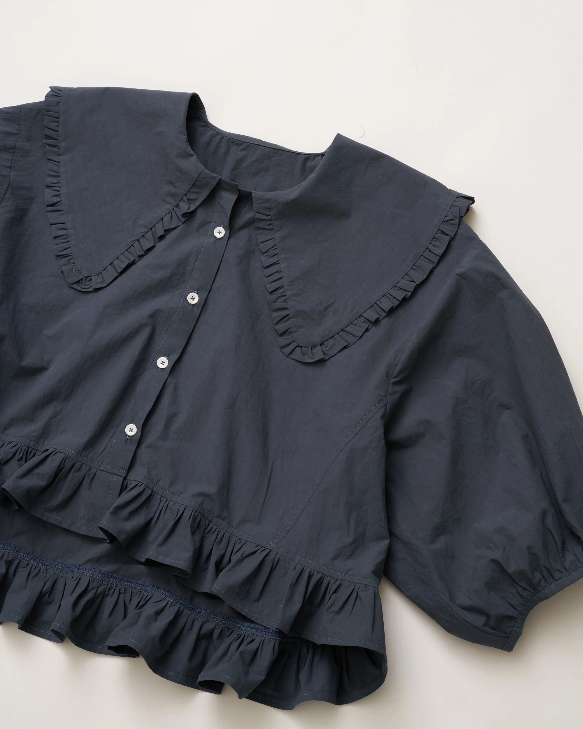 Pewter Blue Luxury Tumbled Poplin - Image 4