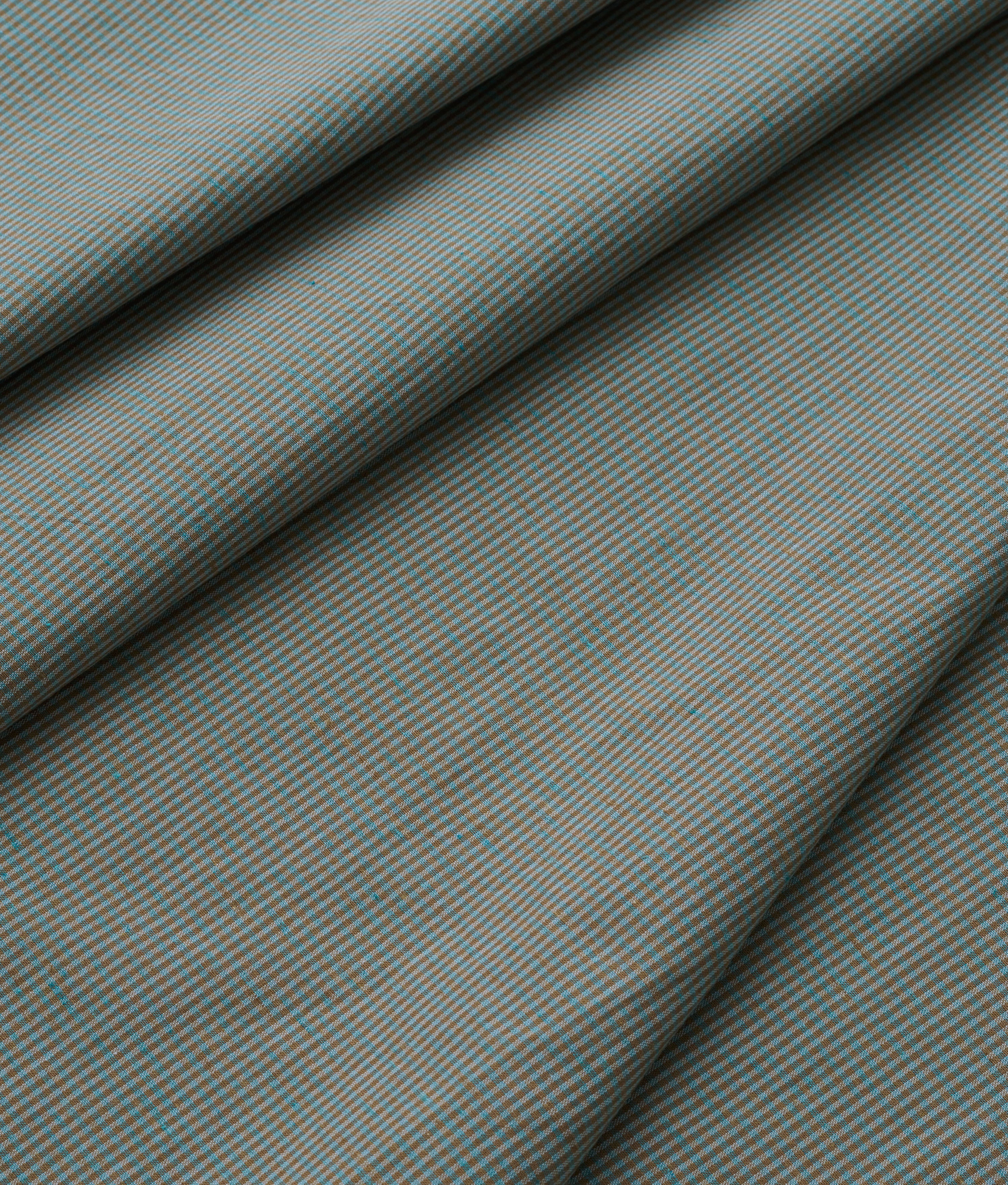 Seaglass Tiny Gingham Linen Cotton - Image 2