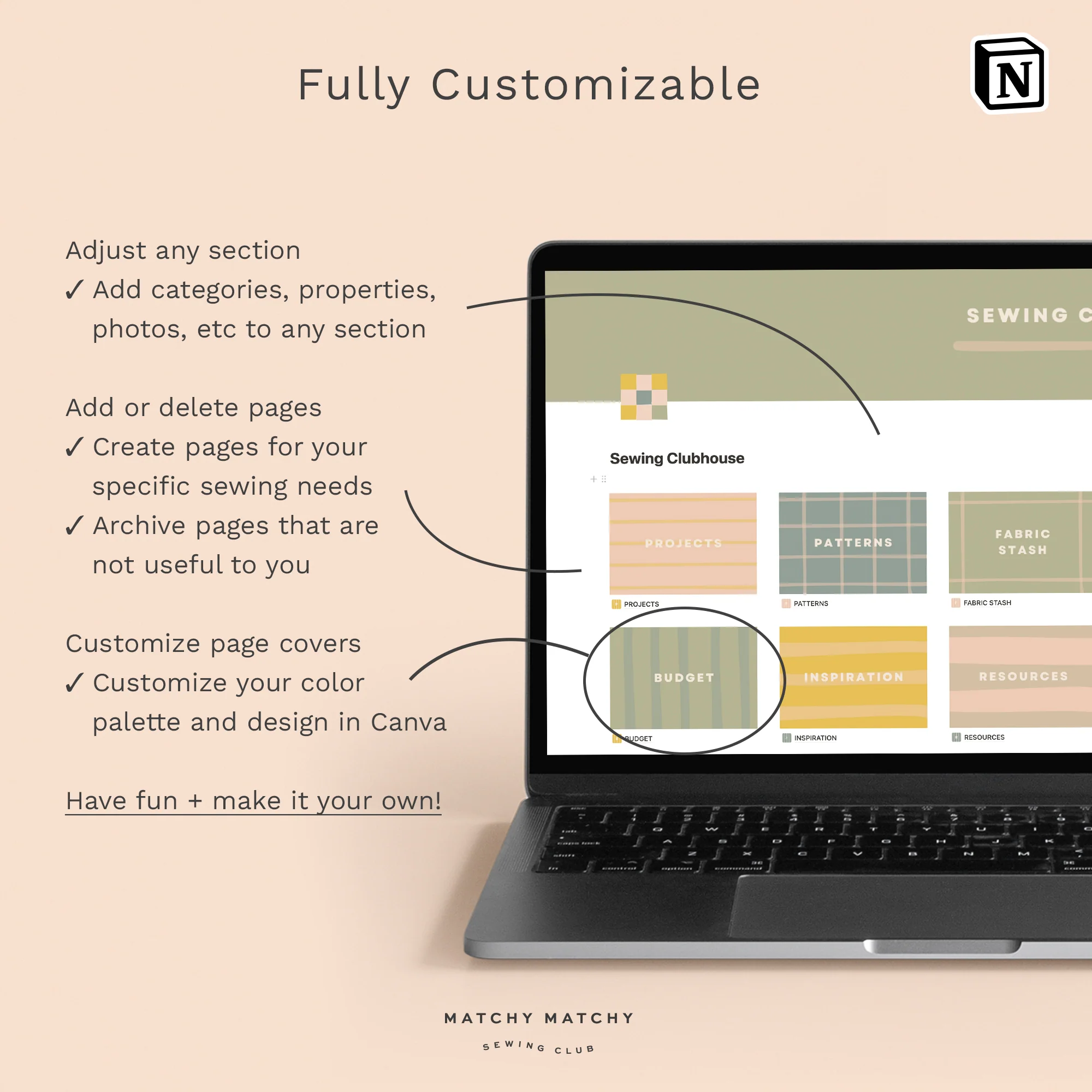 Sewing Clubhouse Notion Template - Image 11