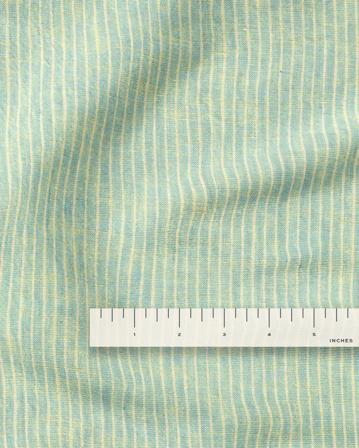 Sparkling Mint Pencil Stripe Linen - Image 3