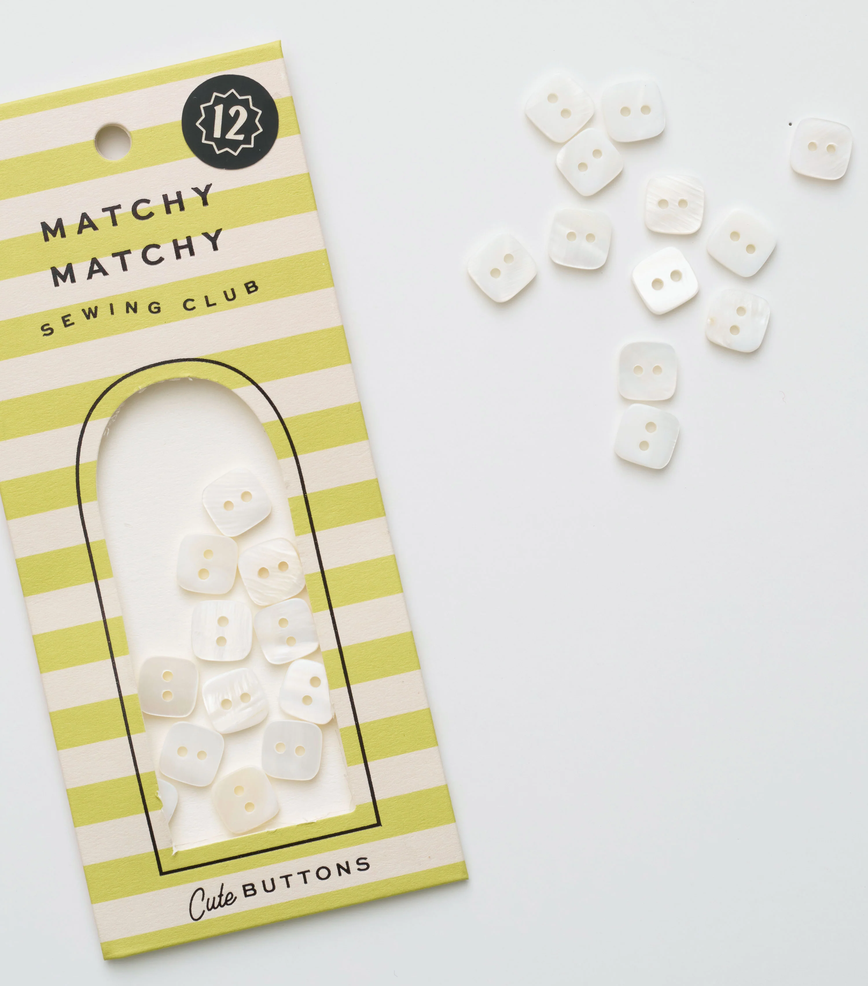 Square Shaped Shell Buttons - Image 2