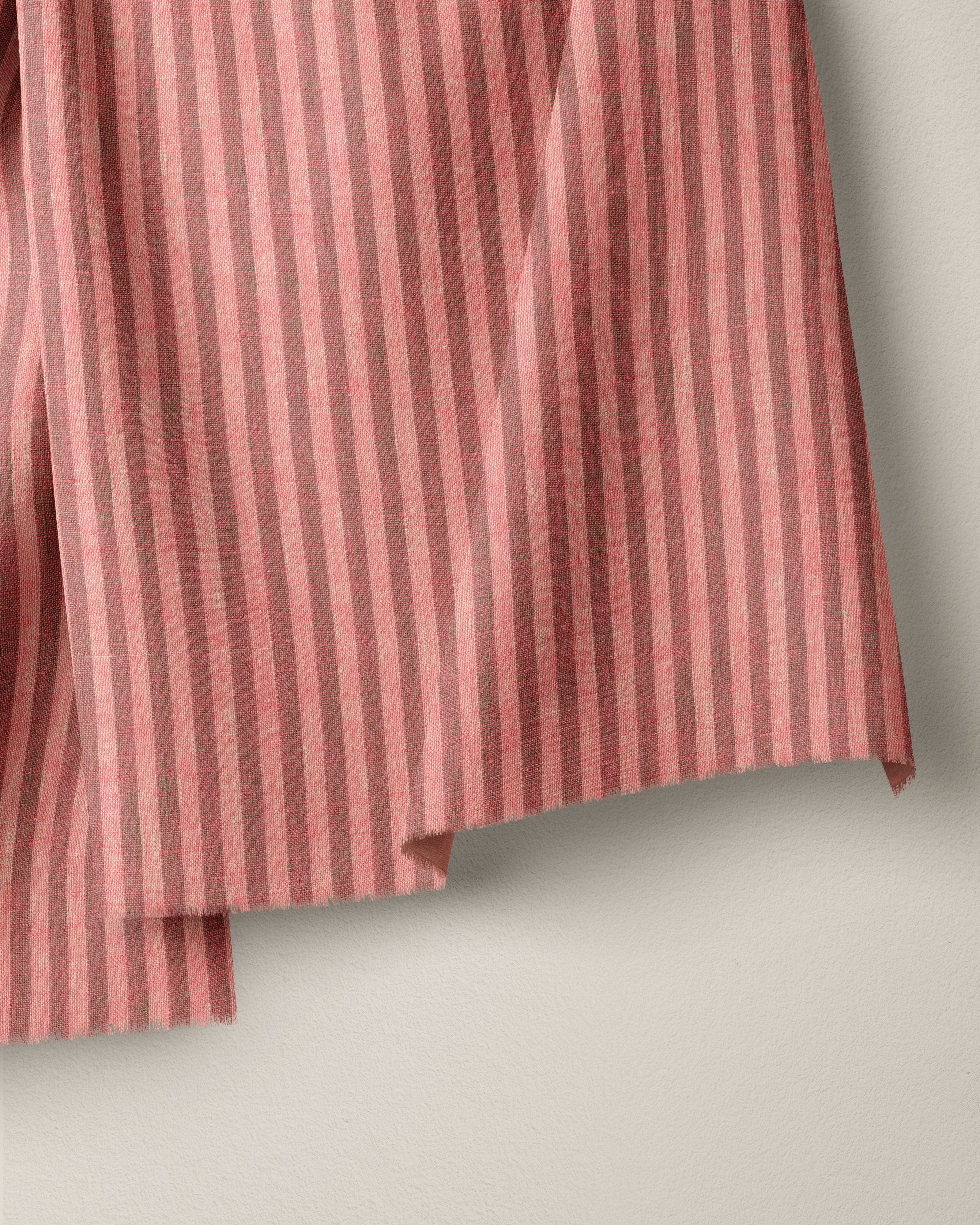 Strawberry Candy Stripe Washed Linen - Image 2