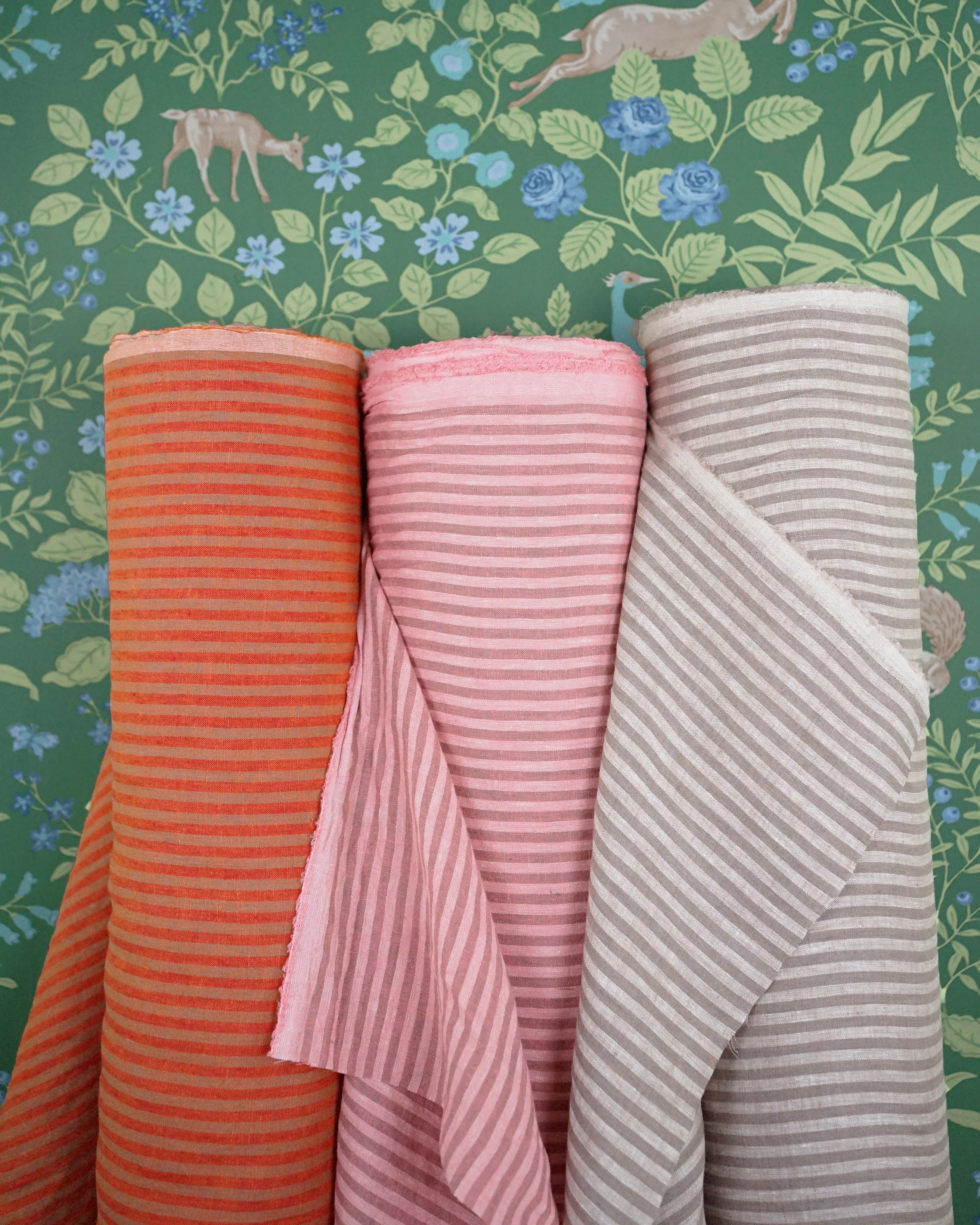 Apple Crisp Candy Stripe Washed Linen - Image 5