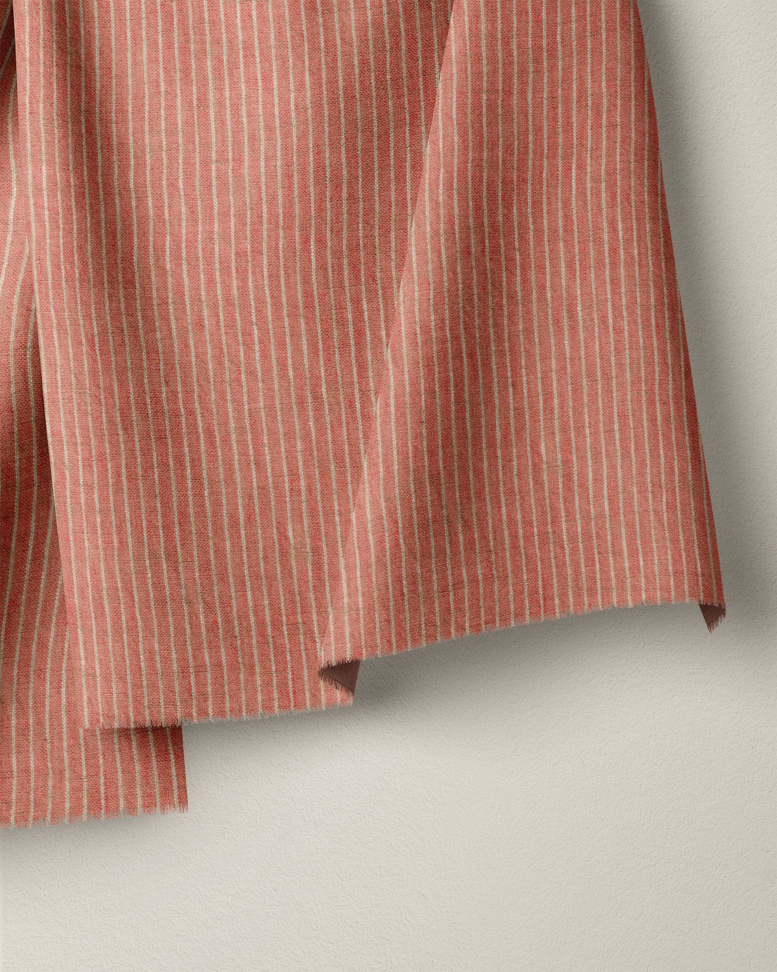Sun Kissed Melon Pencil Stripe Linen - Image 2